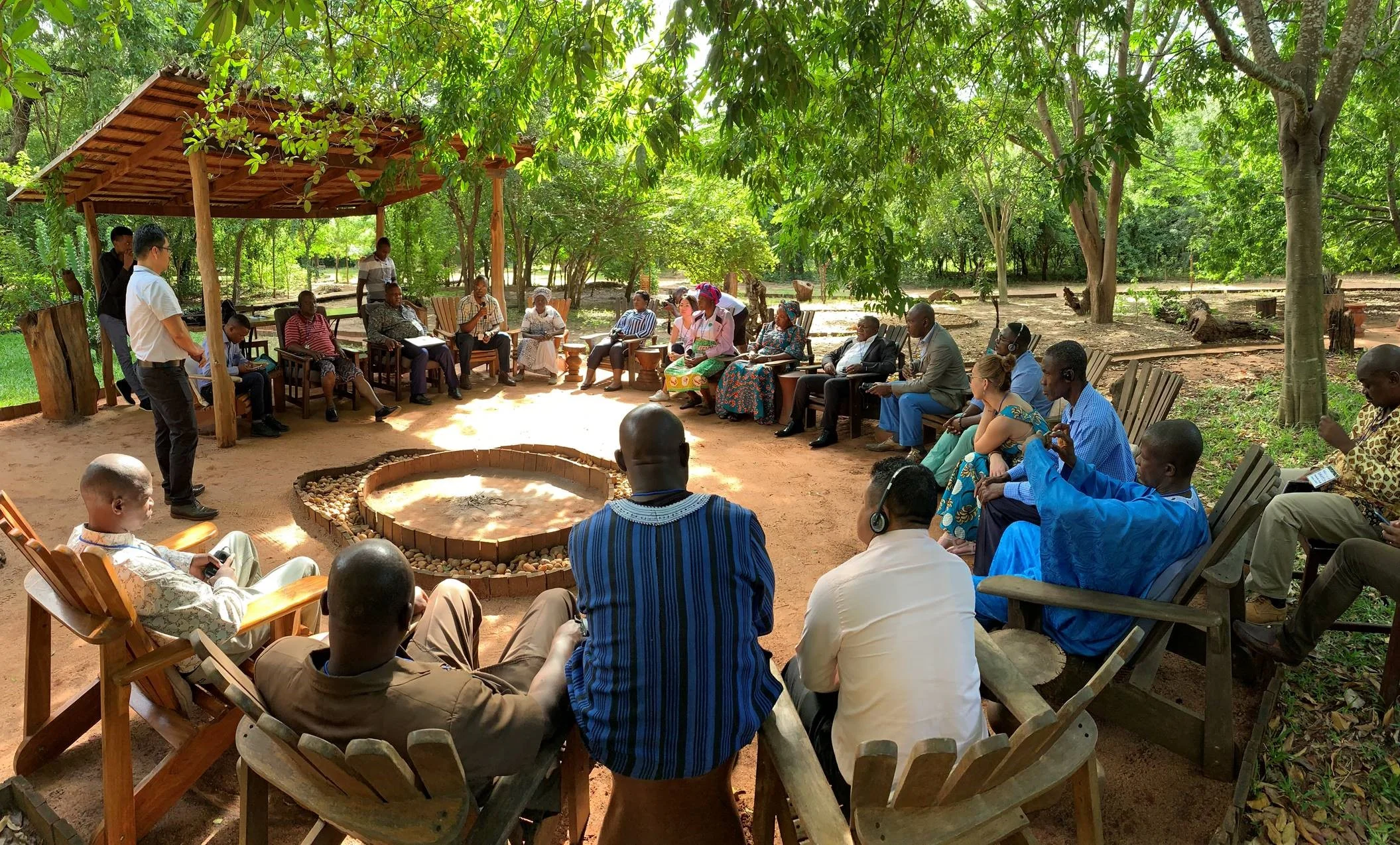 Participants of the 2019 DGM Africa Regional Exchange share about progress of the DGM in their countries. Photo: Luis Barquin