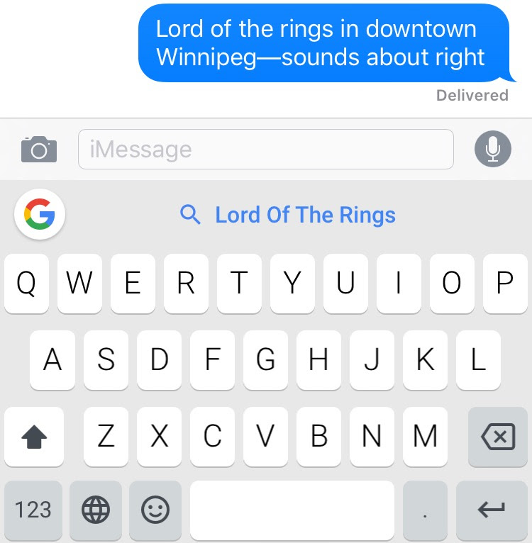 Search suggestion example. Yes, I typed this to a friend—don't worry about it.