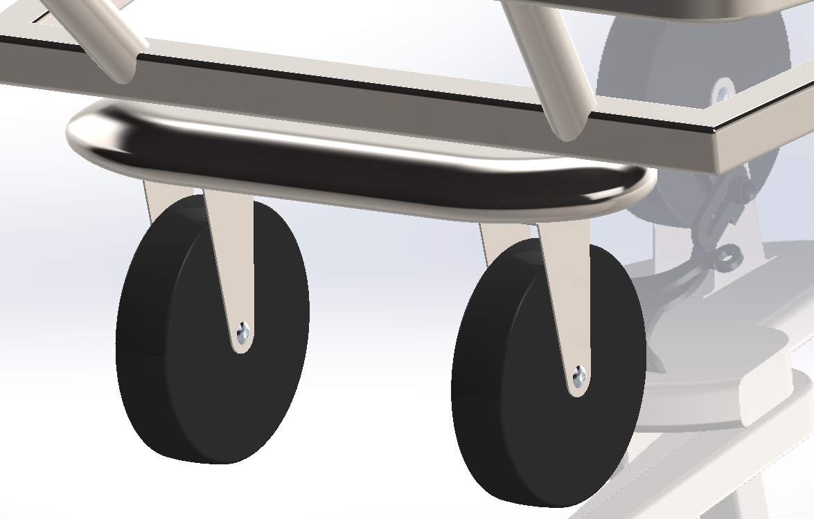 Close-Up: Front Swivel Wheels