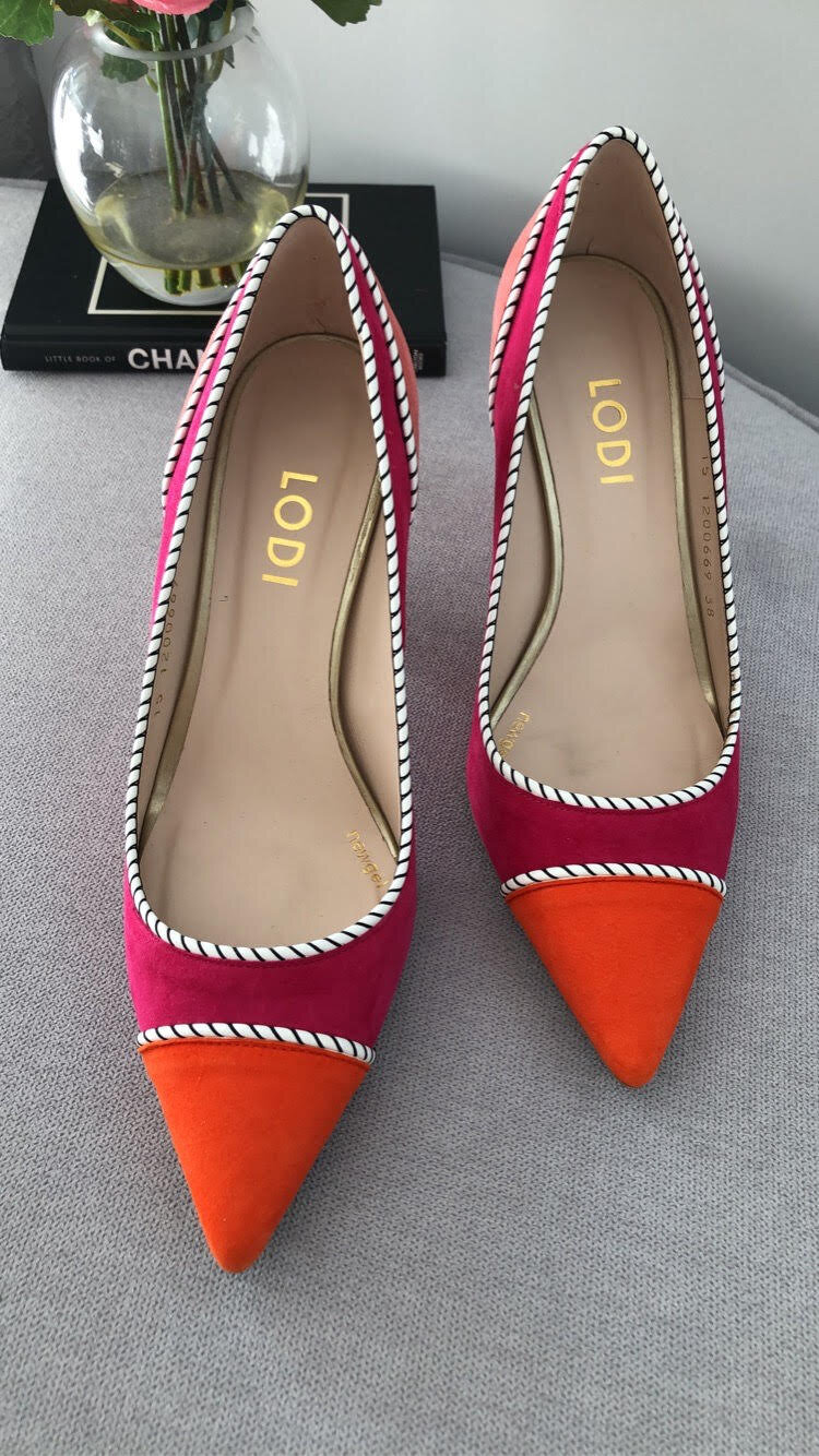 pink and orange heels