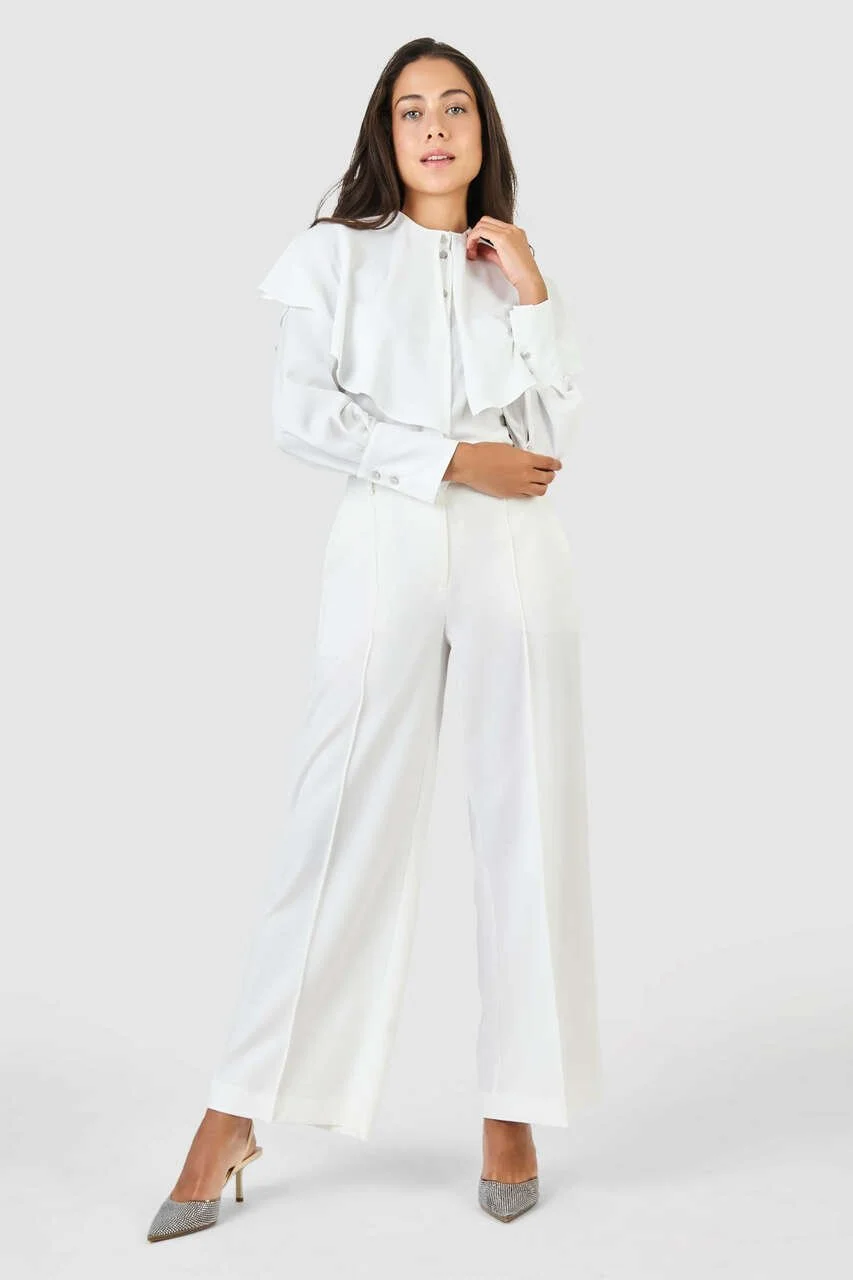 Ivana Ivory Wide Leg Trousers — Fusion 