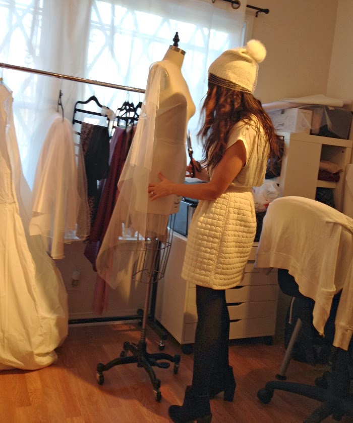 netted beanie and winter whites - Louboutins and Love Fashion Blog