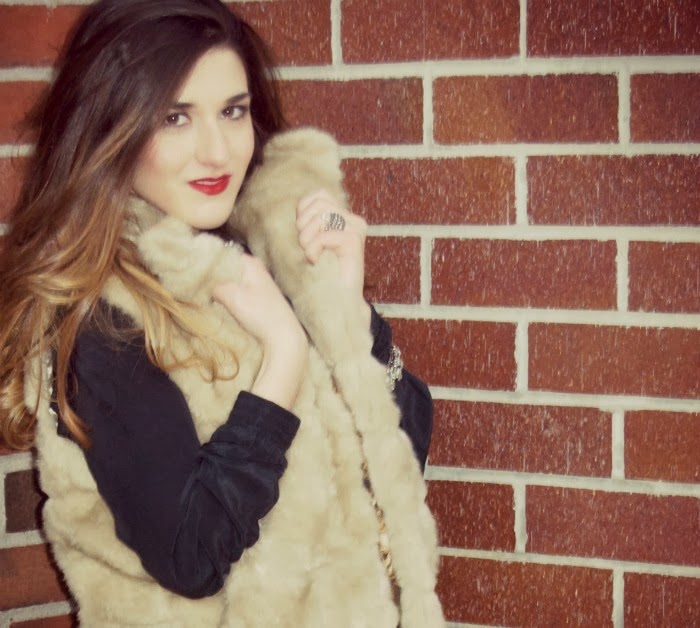 panther top, fur vest, and fringe booties - Louboutins and Love Fashion Blog