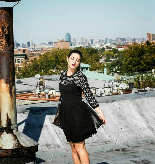 Strapless Black Dress Over Sweater - Louboutins and Love Fashion Blog by Esther Santer