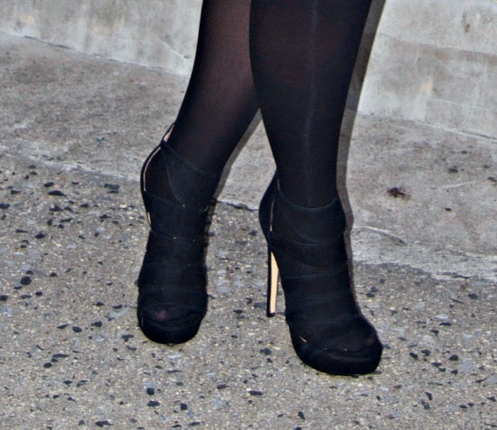 blue fur vest and jewel detailing - Louboutins and Love Fashion Blog