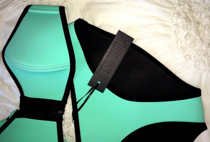 mint green neoprene bikini from Triangl Swimwear - Louboutins and Love Fashion Blog