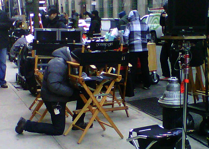 the Gossip Girl set