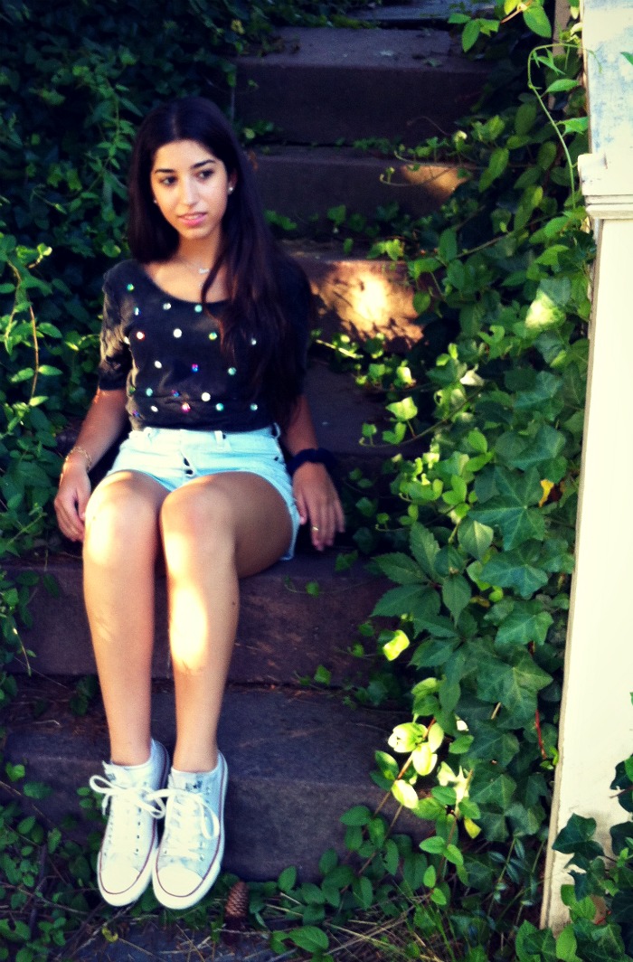 multi-colored+jeweled+top+louboutins+and+love+fashion+blog+style+sneakers+converse+jewelry+brunette+bracelet+model+beautiful+pretty+photoshoot+trends+sheer+colorful+outfit+ootd+beauty+women+inspiration+hair+ponytail+summer+shoes+shorts+jean+spring.jpg
