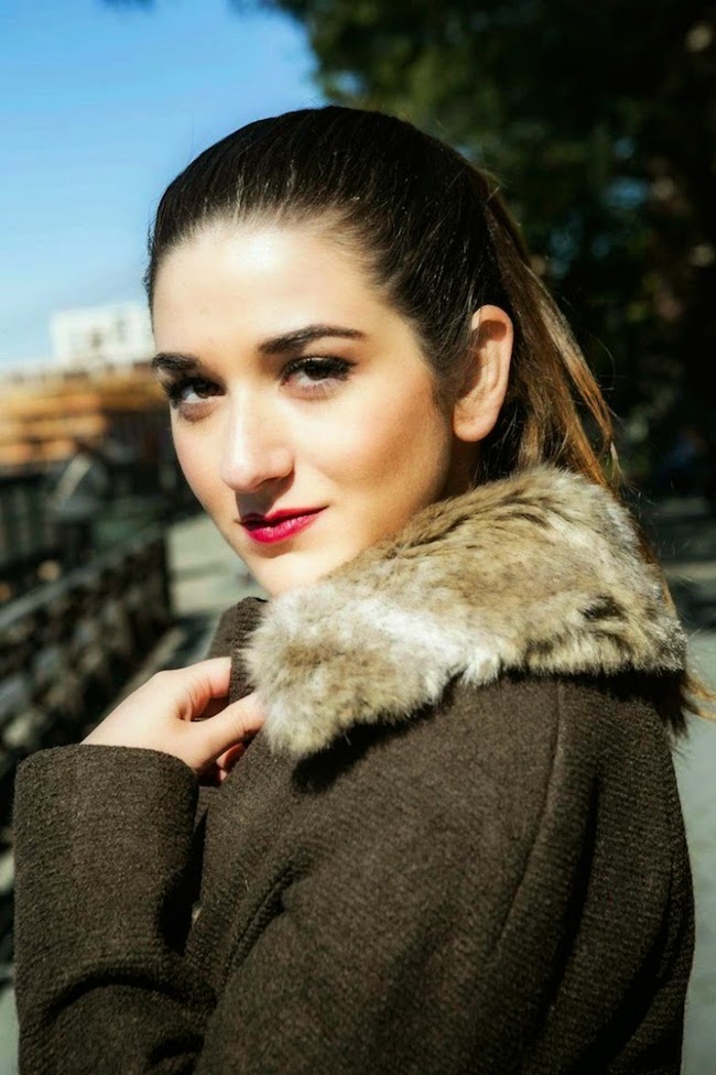 Fur Collared Coat - Louboutins and Love Fashion Blog by Esther Santer