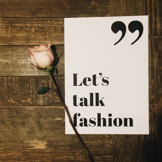 Let's Talk Fashion Text Poster Louboutins & Love Fashion Blog Esther Santer Wall Art Bedroom Inspiration White Pink Long Stemmed Roses Flowers Flatlay Taylor Momsen Polaroid Room Decor Artsy Girl Women Blogger Style Picture NYC Photoshoot TekstPoster.jpg