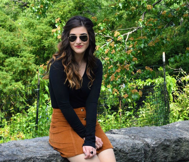 Ray-Ban Aviators And Corduroy Pret A Voir Louboutins & Love Fashion Blog Esther Santer blogger NYC Street Style Sunglasses Summer Outfit OOTD Shopping Glasses Clubmasters Skirt Topshop Black Shirt Uniqlo Mules Zara Girl Women Inspiration Inspo Shoes.jpg
