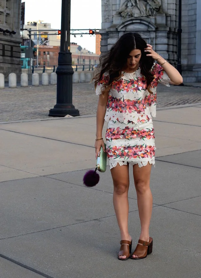 Girl White Mules Outfit LUNA BLU Ivory Pearlescent Block Heel Sandals