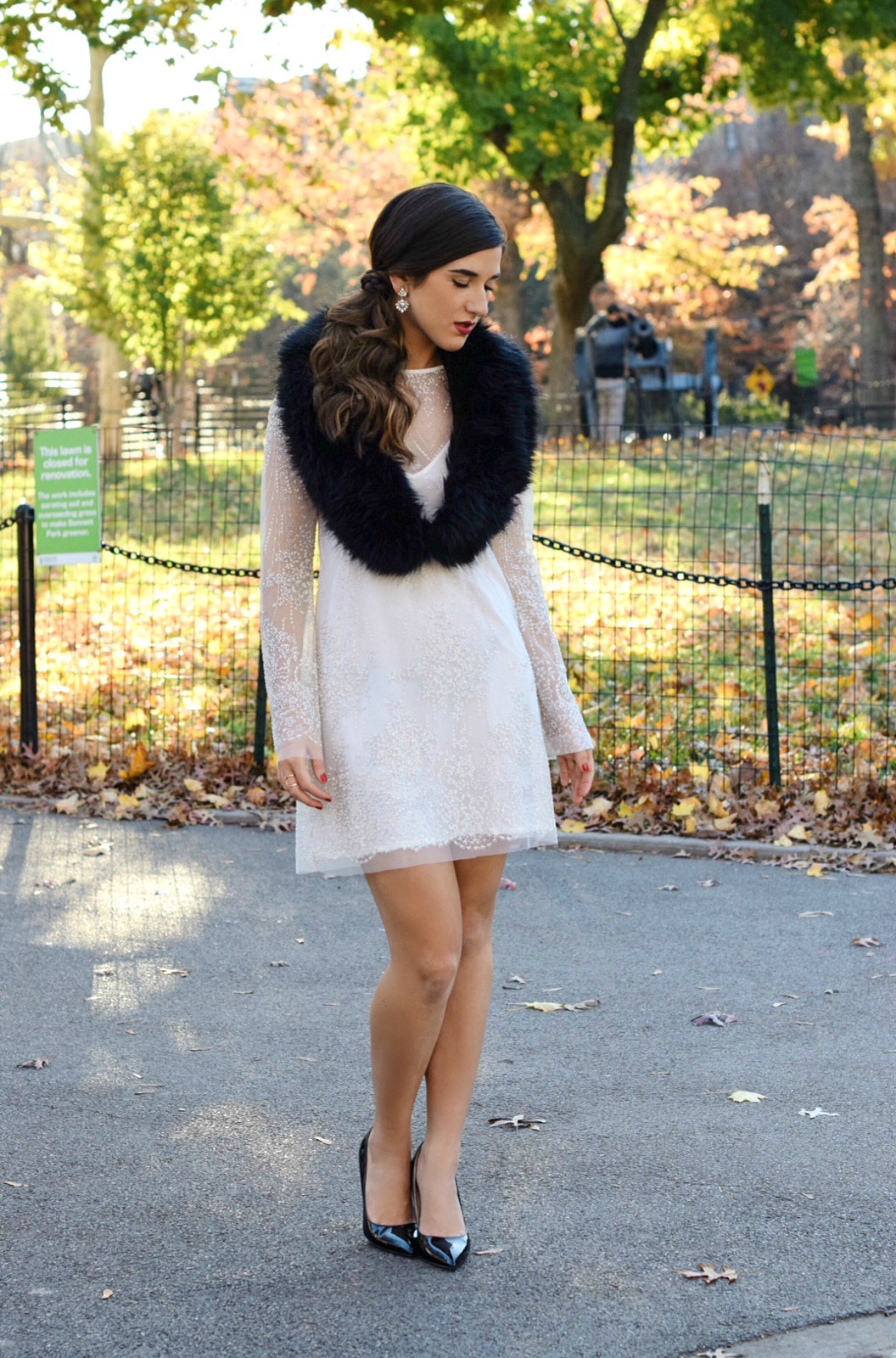 Holiday Look White Glitter Dress Elahn Jewels Louboutins & Love Fashion Blog Esther Santer NYC Street Style Blogger Diamond Rings.jpg