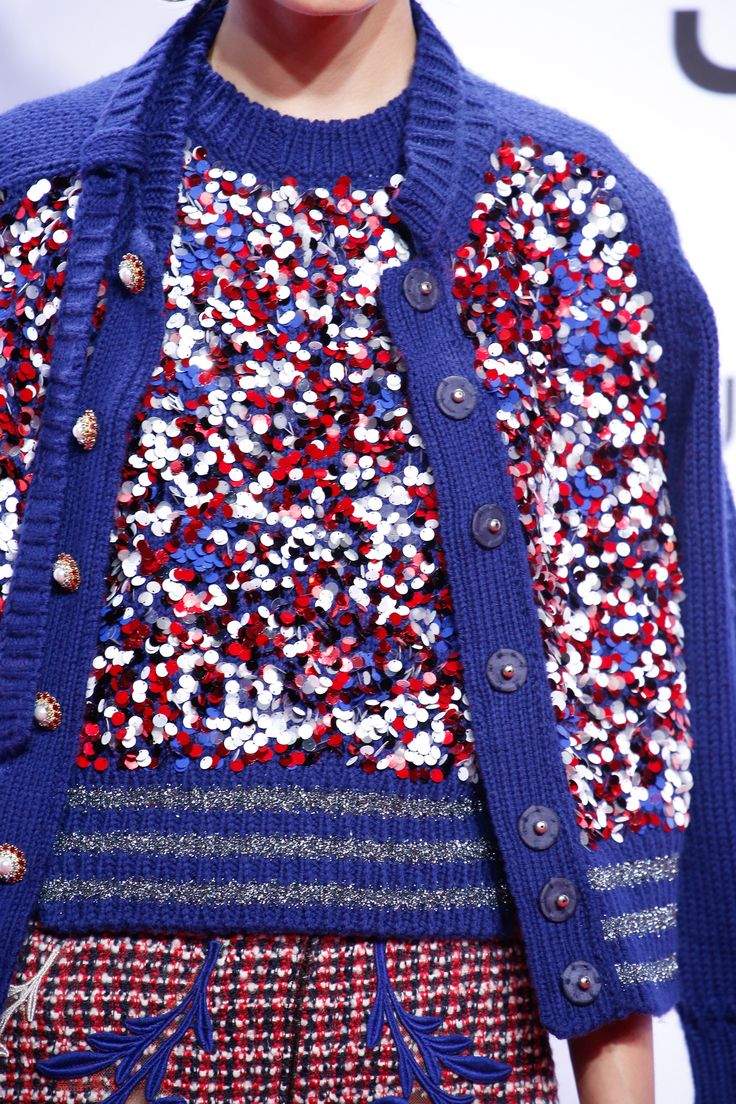 Marc Jacobs L&L Spotlight Louboutins & Love Fashion Blog Esther Santer NYC Street Style Blogger Sweater Runway Red White Blues Sparkels Sequins Up Close Details Models Off Duty Behind Scenes Photo Stripes Rib Knit Pleat Skirt Modest Warm Fall Winter.jpg