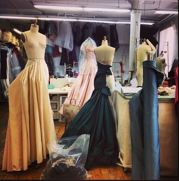 Zac Posen L&L Spotlight Louboutins & Love Fashion Blog Esther Santer NYC Street Style Blogger Studio Behind The Scenes Work Room Building Gowns Dress Form Done Process Creative Haute Couture Hanf Made Pleating Fabric Silk Process Making Of Drape Seam.jpg