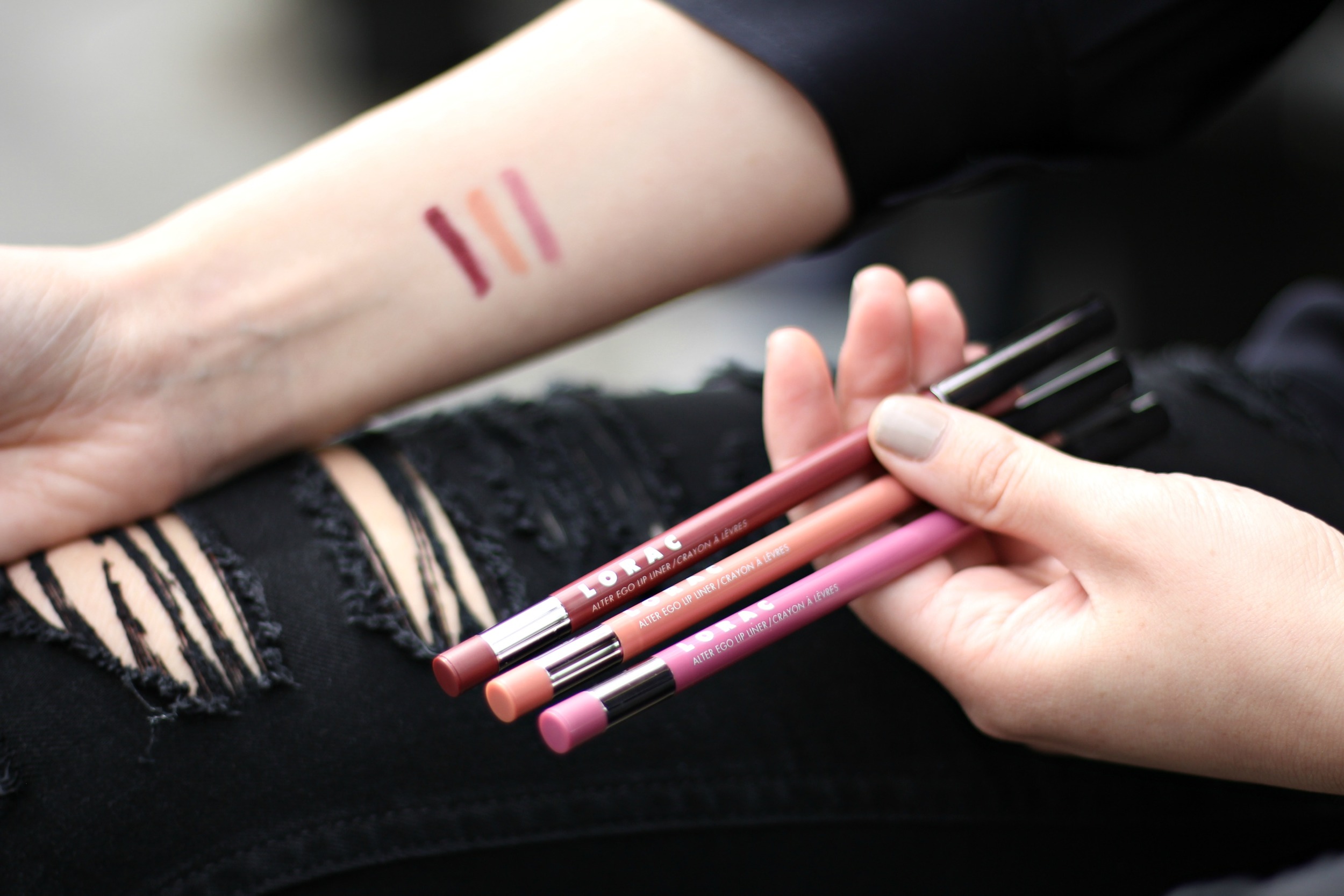 Alter Ego Lip Liners Lorac Louboutins & Love Fashion Blog Esther Santer NYC Street Style Blogger Makeup Look Review Travel Collection Color Burbundy Pink Nude Cosmetics Collab Photography Retractable Pencil Pretty Women Girls Beauty Shop New York City.jpg