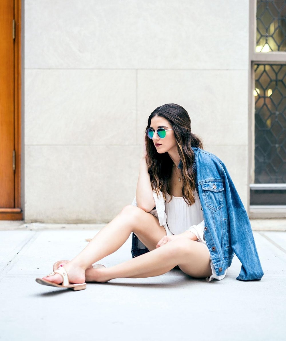 White+Romper+Jack+Rogers+Sandals+Louboutins+&+Love+Fashion+Blog+Esther+Santer+NYC+Street+Style+Blogger+Outfit+OOTD+Trendy+Summer+Spring+Shopping+Girls+Women+Hair+Jean+Jacket+Denim+Chokers+Leather+Shoes+Beautiful+Long+Sleeves+Quality+Cute+Pretty+Look.jpg