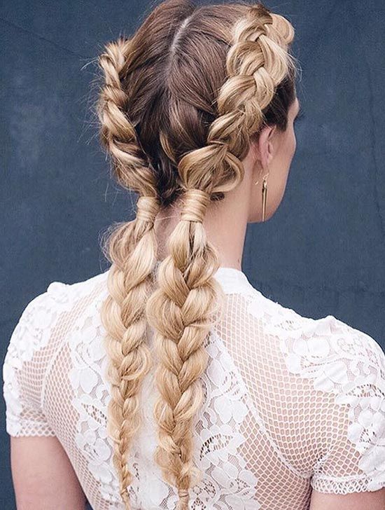 Best Braids Louboutins & Love Fashion Blog Esther Santer Street Style Chic Updo Cute Fashion Hair Grey Blonde Brunette Black Pink Dutch Knot.jpg