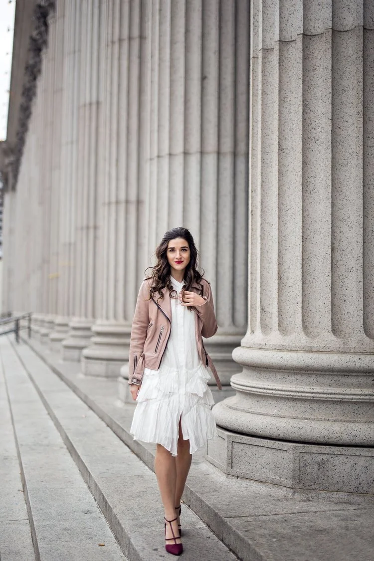 White Ruffle Dress // Luvit