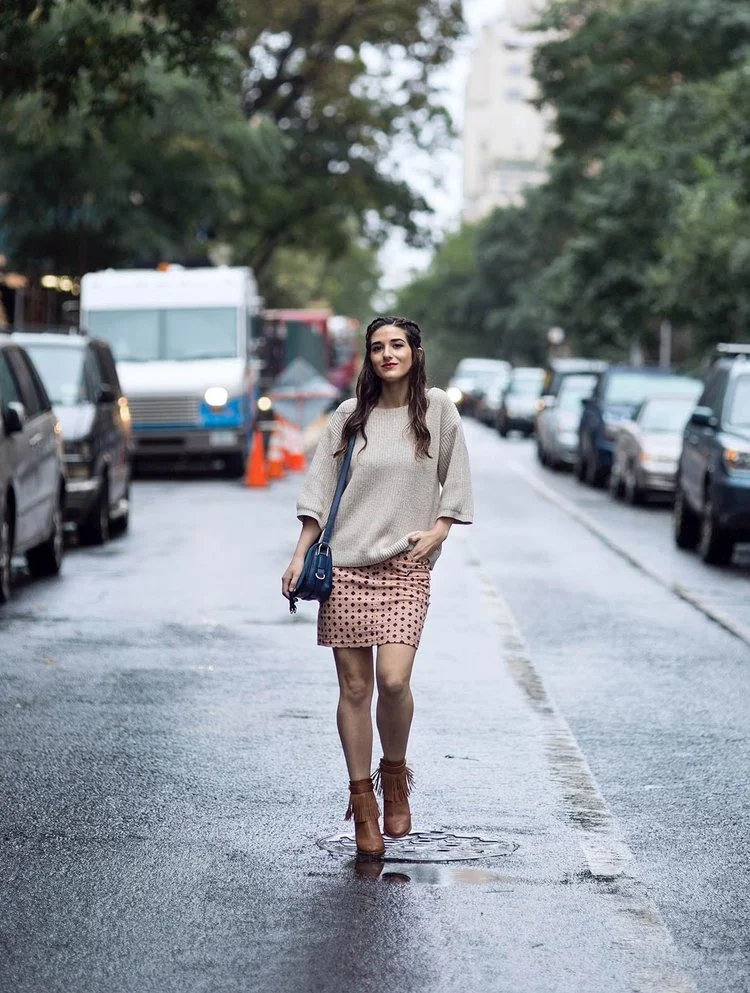 Uniqlo Sweater + Fringe Booties