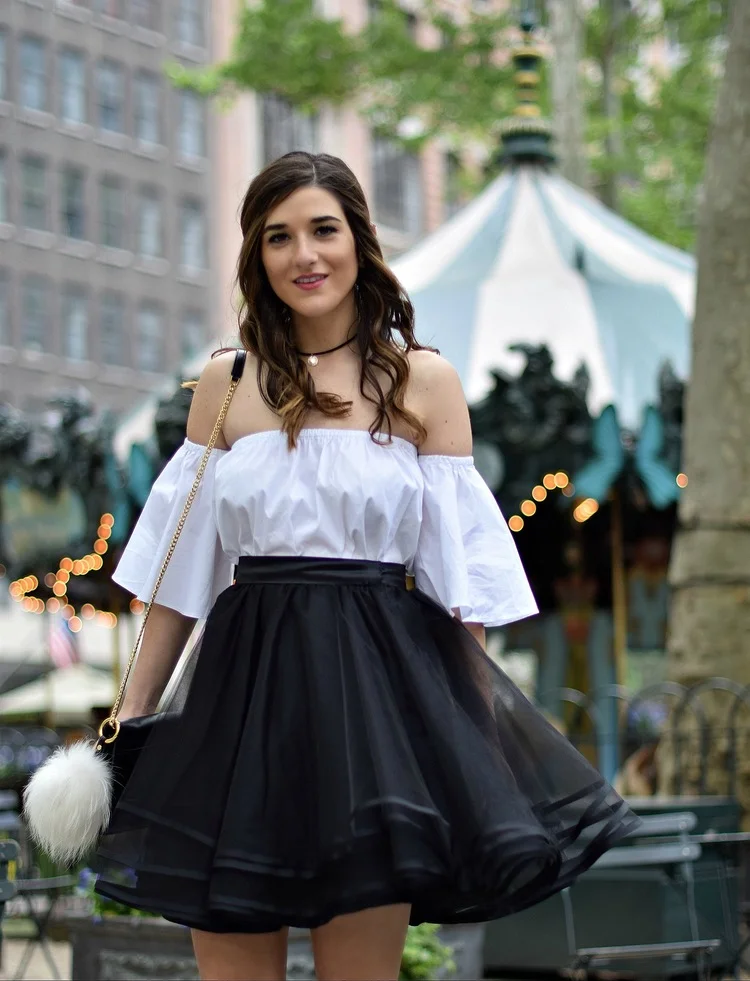 Naomy Stern Couture Custom Tulle Skirt + White Heart Louboutins