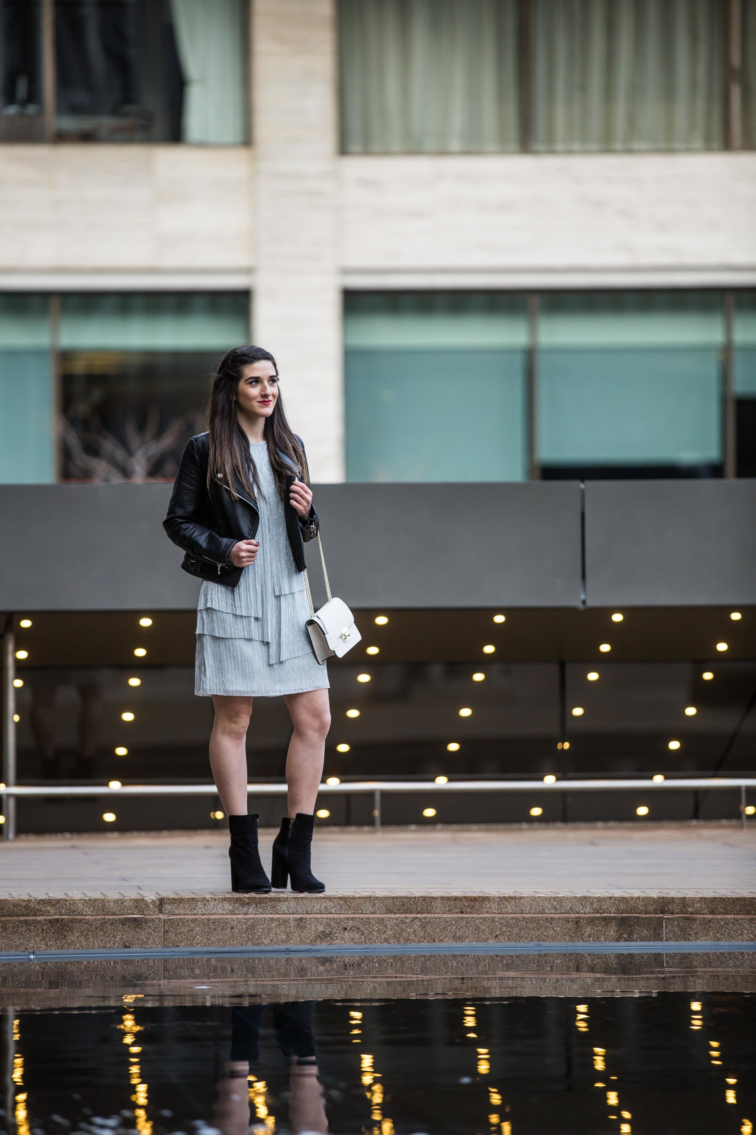 Layered Dress Moto Jacket What Is Your Content Worth Esther Santer Fashion Blog NYC Street Style Blogger Outfit OOTD Trendy Henri Bendel Bag Purse White Gold Jay Godfrey Fancy Casual Look Black Booties Shoes Inspo Winter Fall Idea Shop Wear Girl Woman.JPG