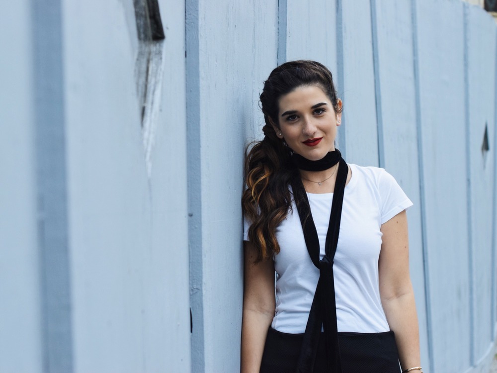 White Tee and Skinny Necktie // Onno T-shirts