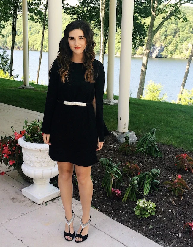 Summer Wedding Attire // Black Cape Dress