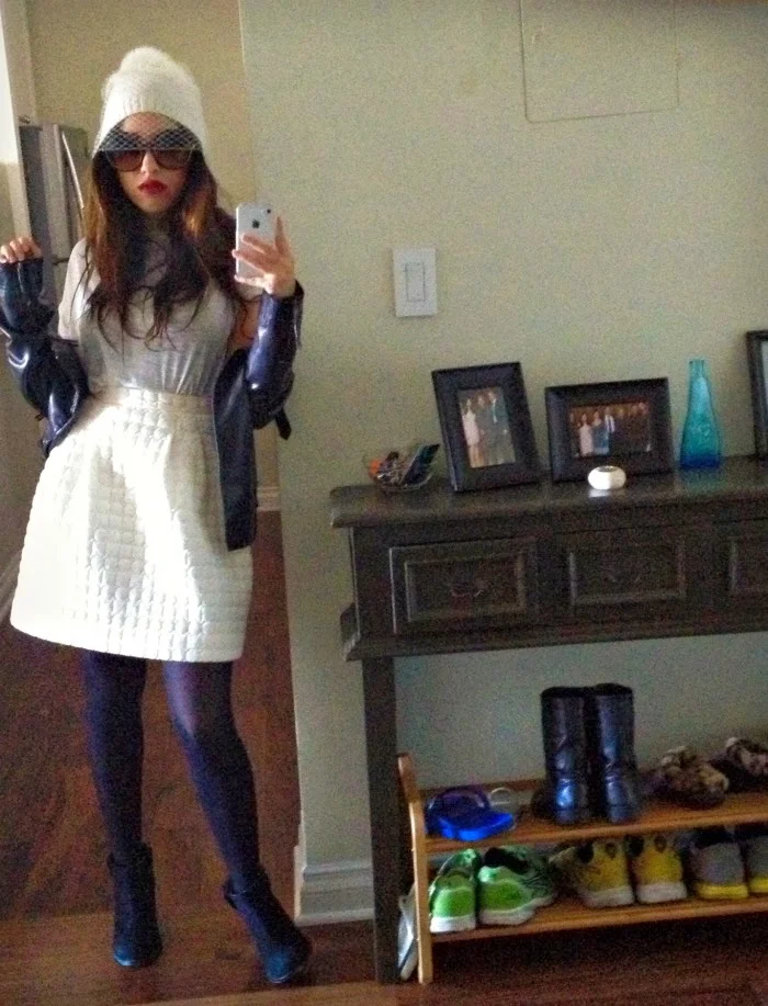 Netted Beanie And Winter Whites