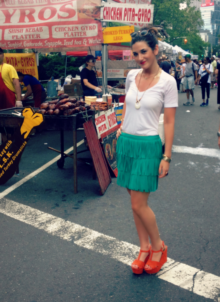 Green Fringe And Red Wedges