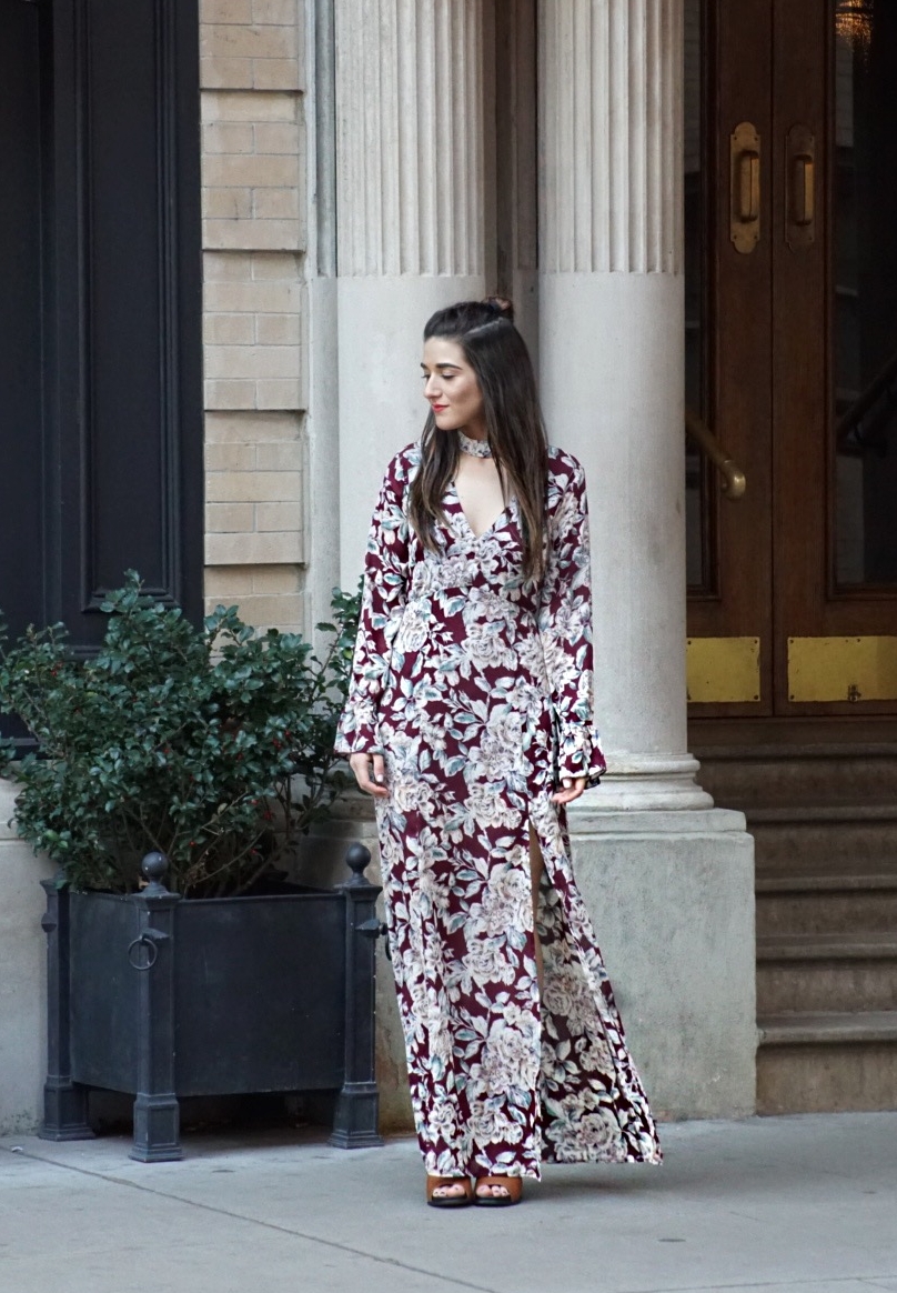 Trescool Floral Dress How To Stay Productive When Working From Home Esther Santer Fashion Blog NYC Street Style Blogger Outfit OOTD Trendy Pretty Spring Beautiful Shoes M4D3 Topknot Braid Wearing Online Shopping Inspo Inspiration Women Girl Photoshoot.JPG