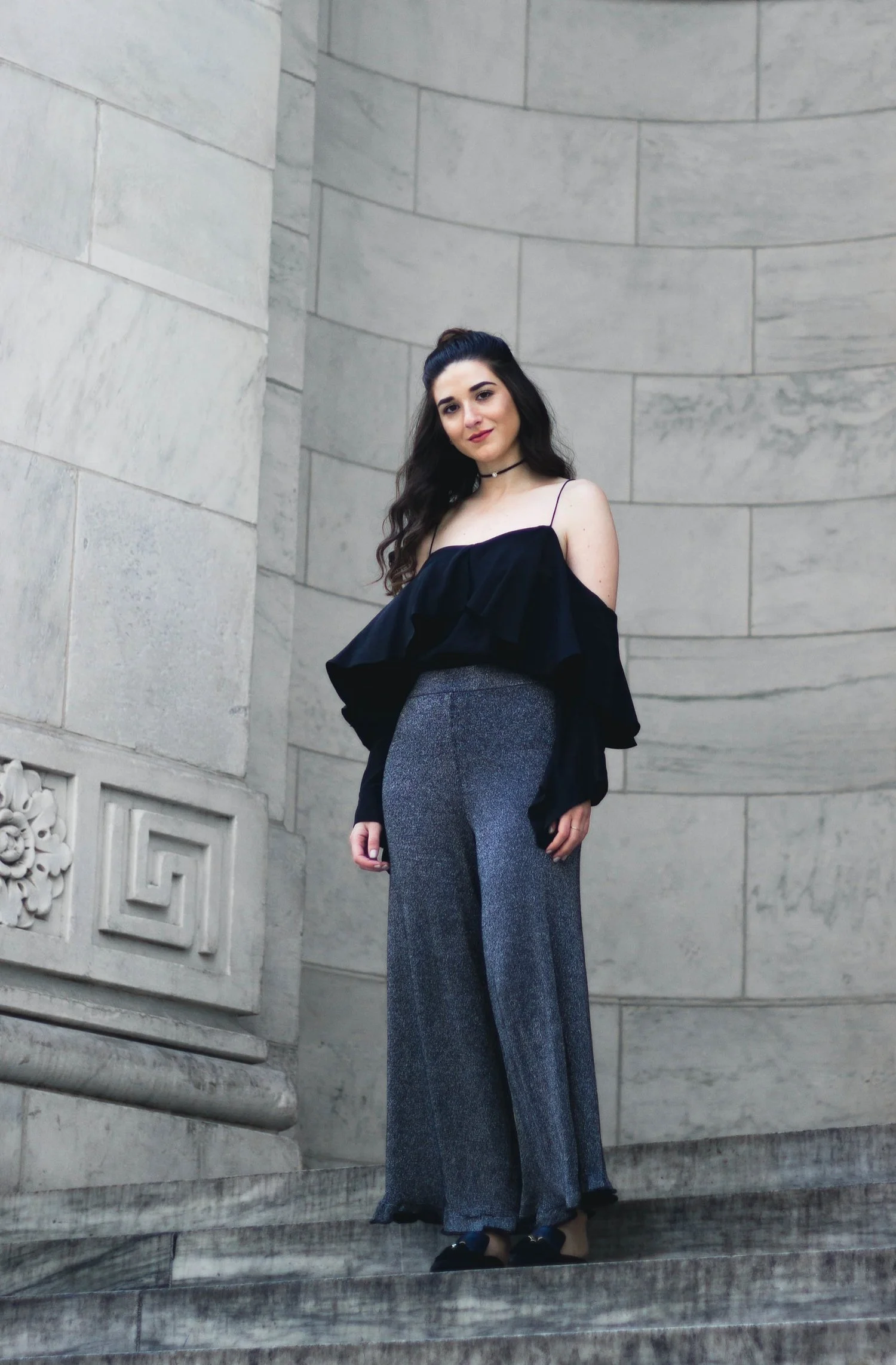 Metallic Pants + Black Silk Top // How To Find A Photographer