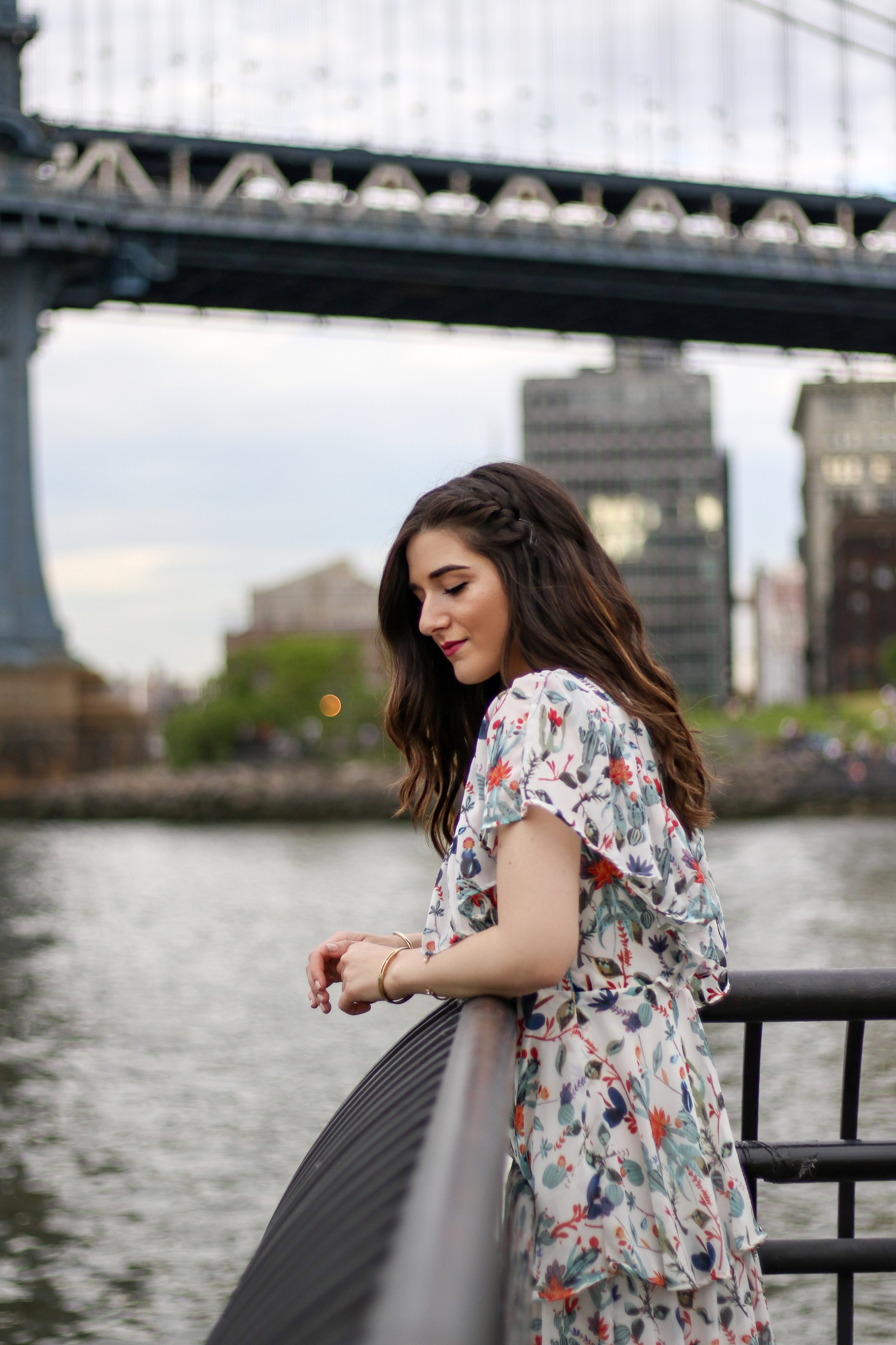 Ruffle Floral Maxi Dress Why You Should Trust Me Esther Santer Fashion Blog NYC Street Style Blogger Outfit OOTD Trendy Summer Outdoors Pretty Girly Photoshoot Feminine Beautiful Model Accessories Shoes Sandals Wedges Jewelry Gold Bracelets Women Shop.JPG
