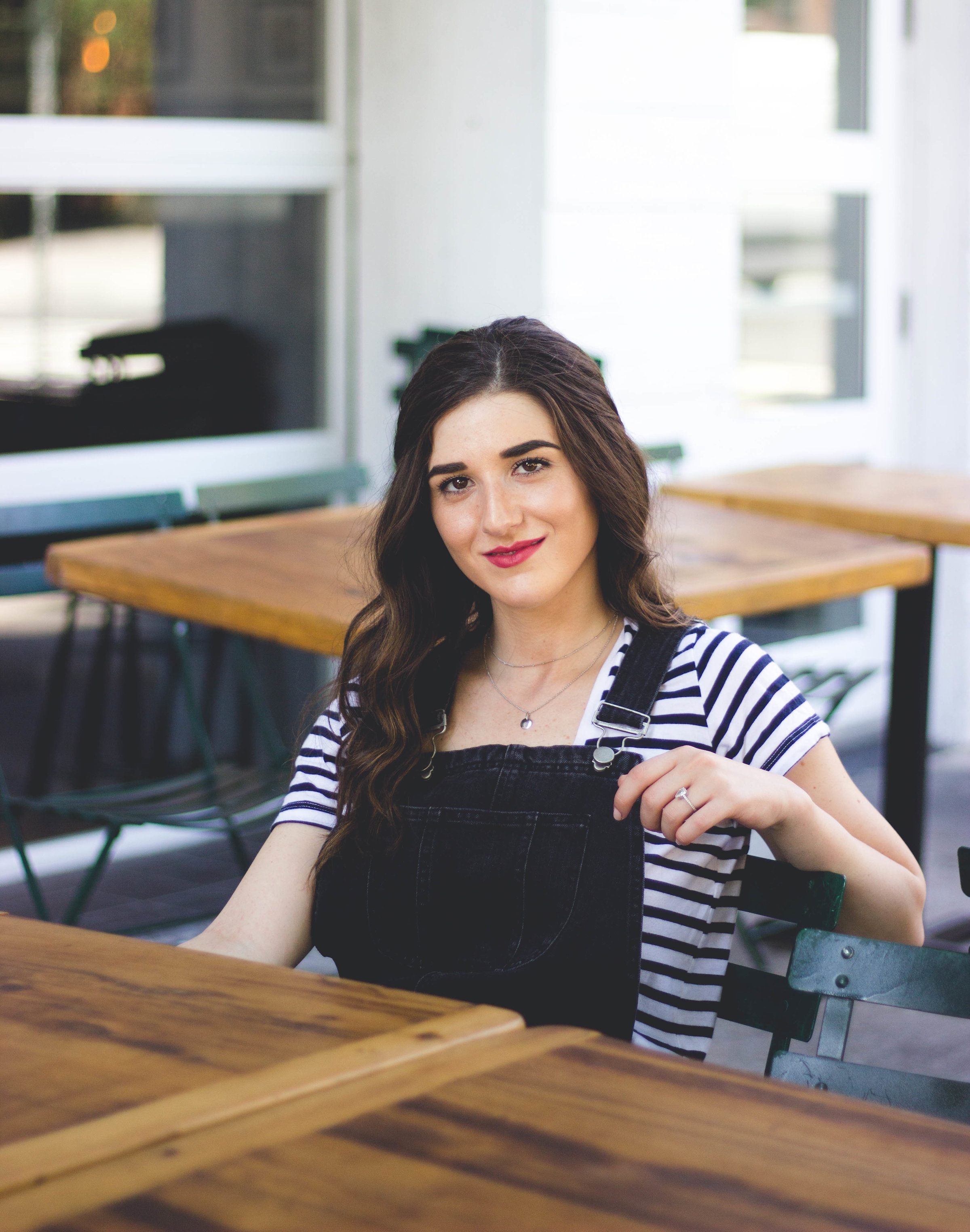 Dress Overalls Striped Tee The Creepiest Messages I've Received As A Blogger Esther Santer Fashion Blog NYC Street Style Blogger Outfit OOTD Trendy ASOS Photoshoot Sandals Girl  Women New York City Model Pretty Silver Necklace Mejuri Shoes Accessories.jpg