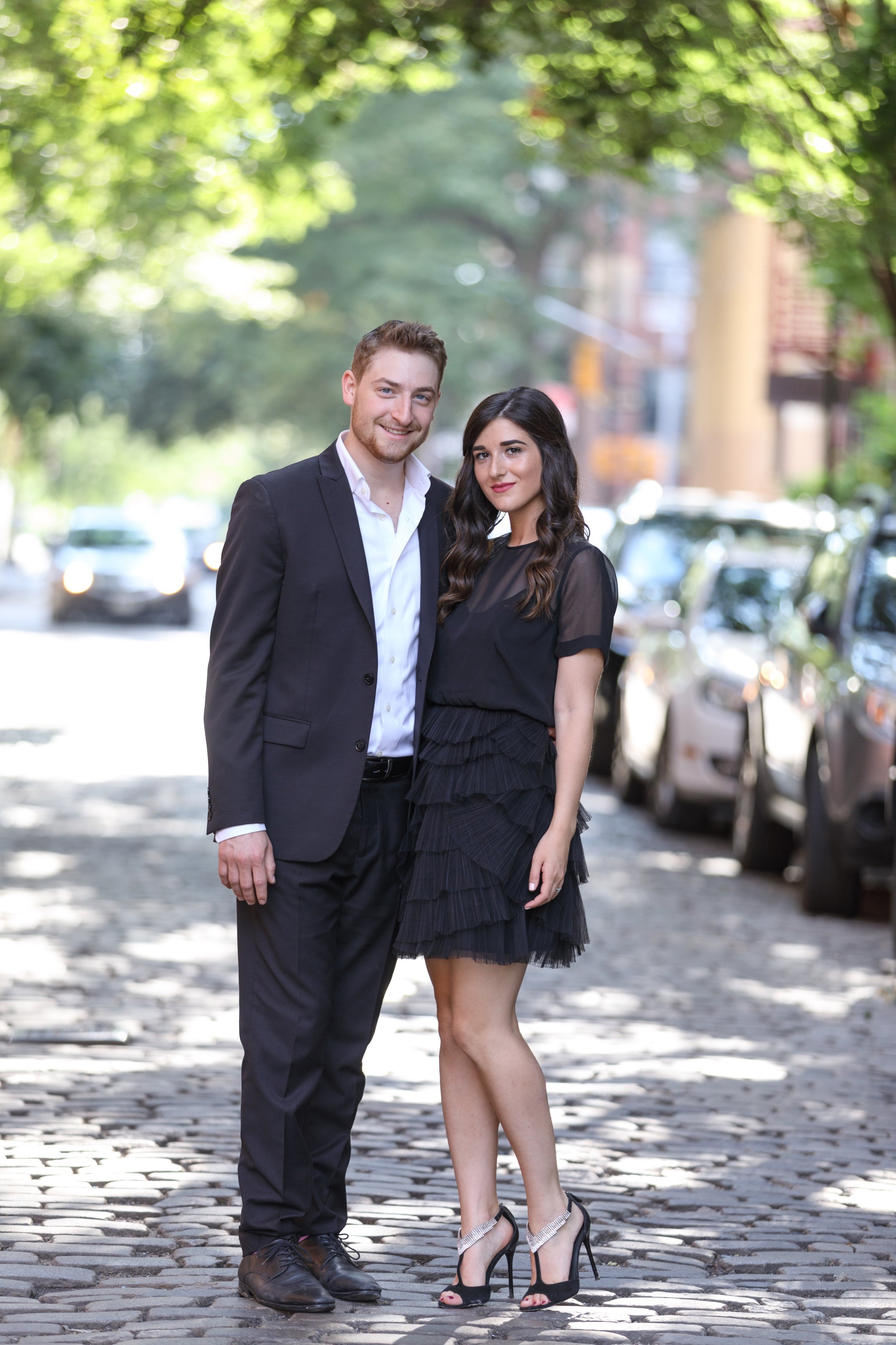 Why We Decided To Get Married On September 11 Esther Santer Fashion Blog NYC Street Style Blogger Outfits OOTD Trendy Engagement Shoot Photoshoot Lilian Haidar Photography Wedding Season Date Shoes Dress Suit Fancy Formal Happy Smile Heels Hair Girl.JPG