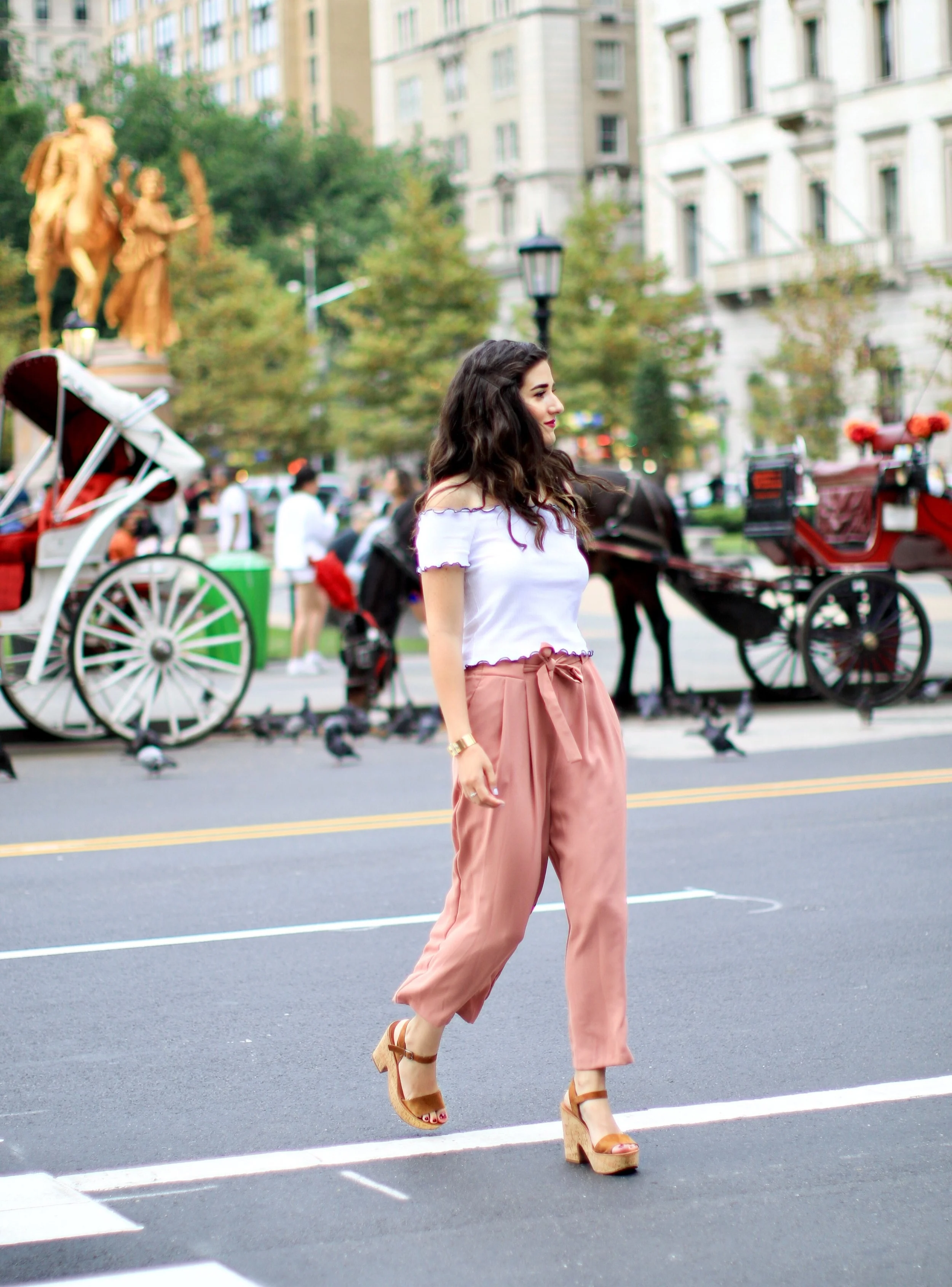 Pink Palazzo Pants Ruffled Crop Top The Shockingly Hardest Part About Planning A Wedding Esther Santer Long tops or kurtis go well. pink palazzo pants ruffled crop top