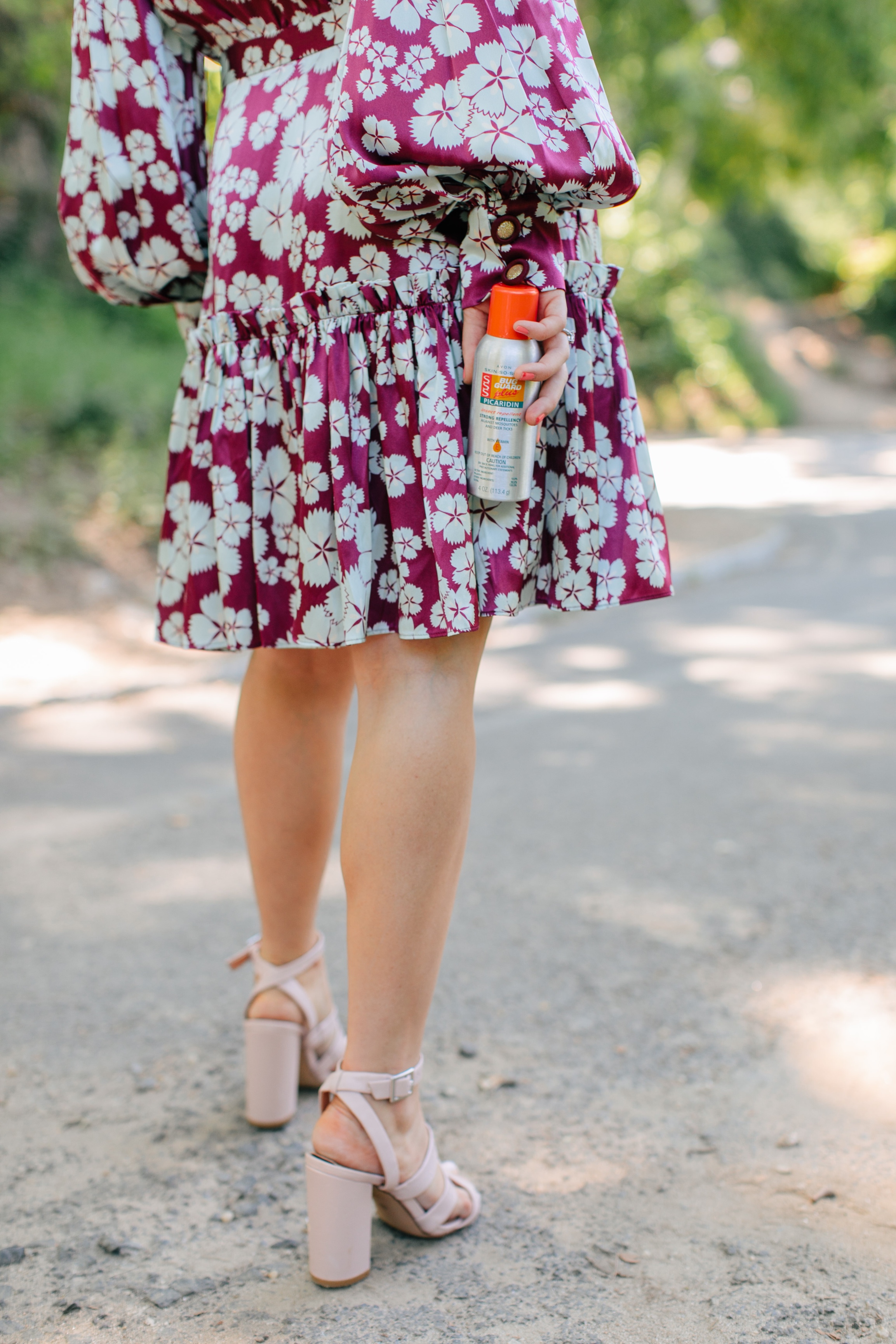 Bring On The Bug Spray Avon Bug Guard Esther Santer NYC Street Style Blogger Outdoors Adventure Explore Upstate New York Central Park Printed Dress Designer Product Review Button Front Photoshoot Brand Collab  Beauty Skincare Cold Shoulder Circle Bag.jpg