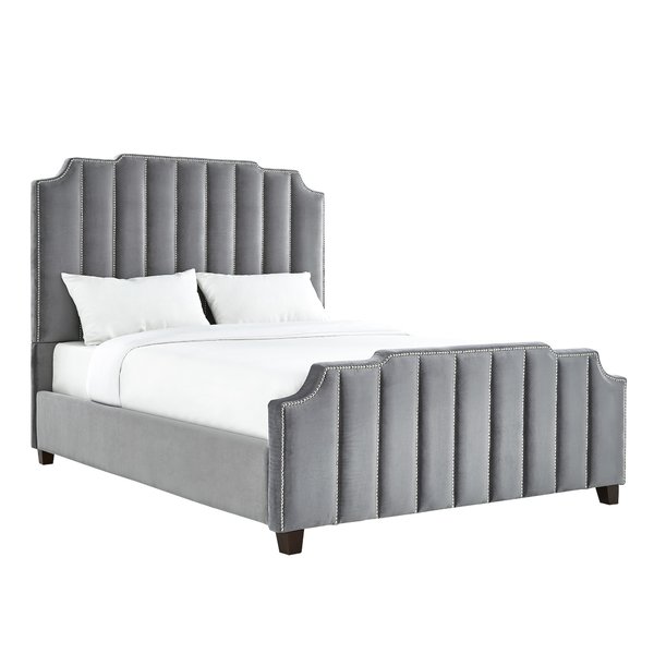 Elof+Velvet+Upholstered+Panel+Bed Joss and Main Esther Santer NYC Street Style Blogger Home Decor Interior Design Inspiration Bed Headboard Grey Upholstered Beautiful Affordable Shopping Sheets Pretty Studs Neutral Sale Dream Inspo Trendy Color House.jpg