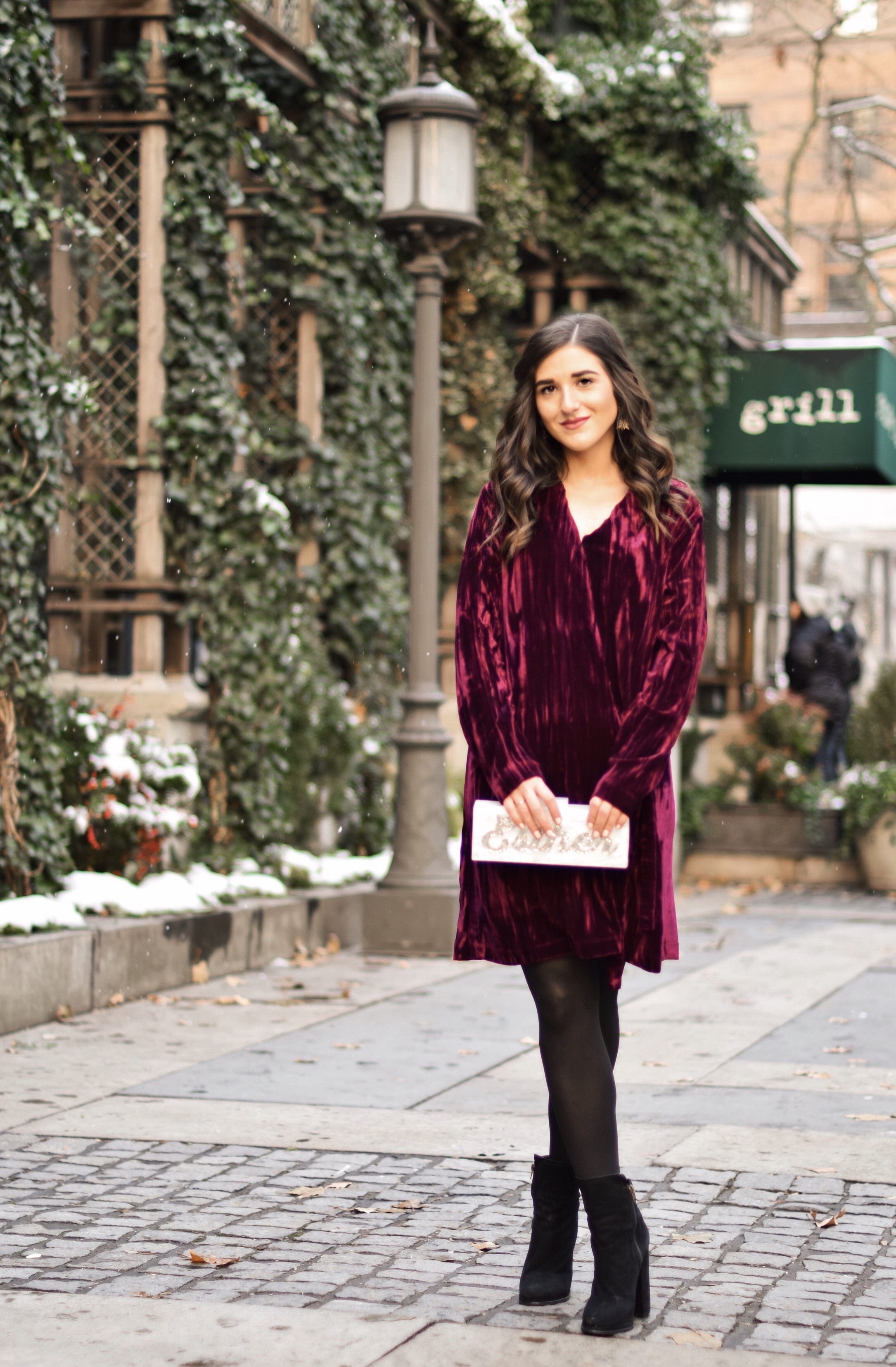 17 Tips On Building An Instagram Following Maroon Velvet Dress Black Booties Esther Santer