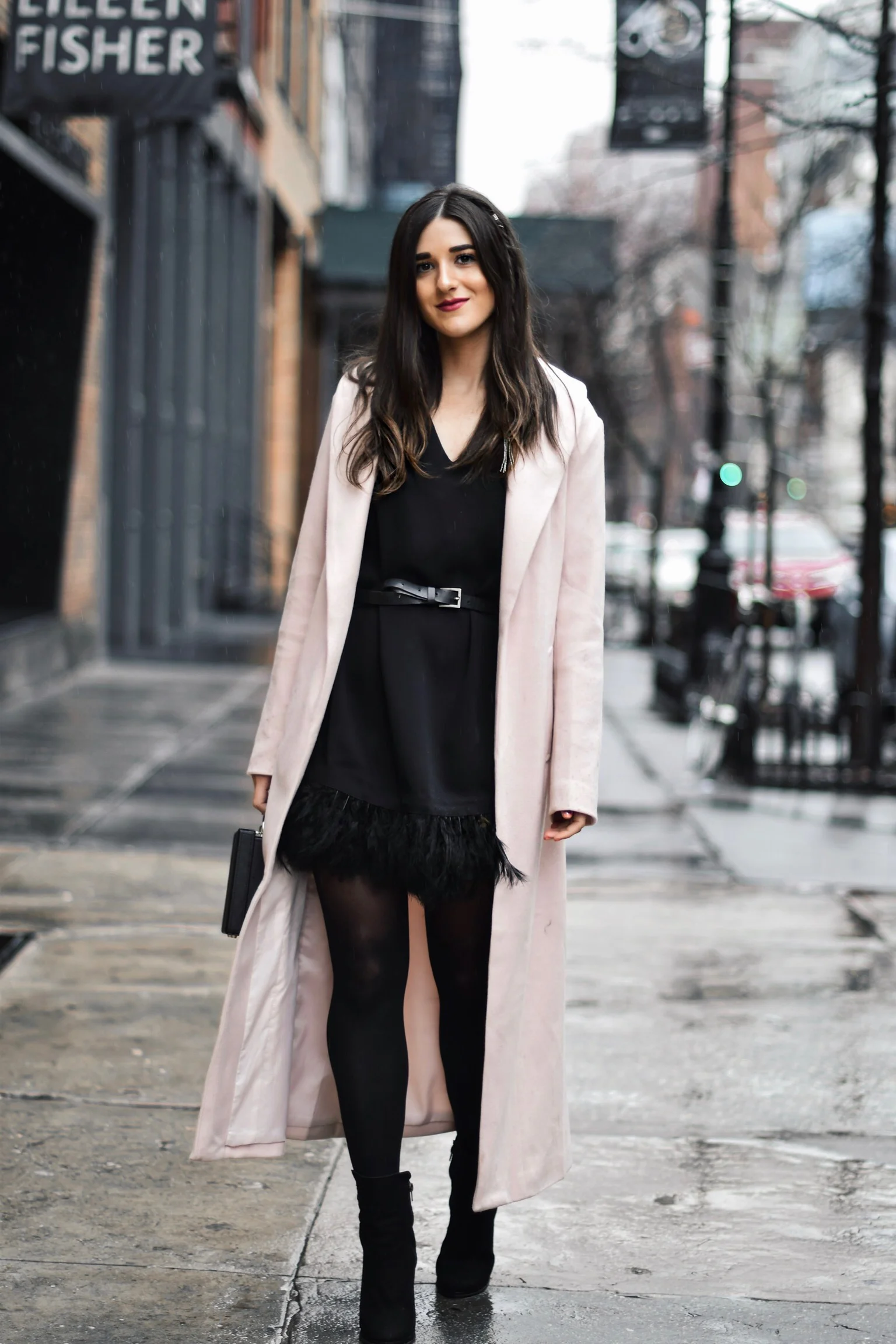 Long Coat Outfit Pink Overcoat Winter Outfits Long Pink Coat