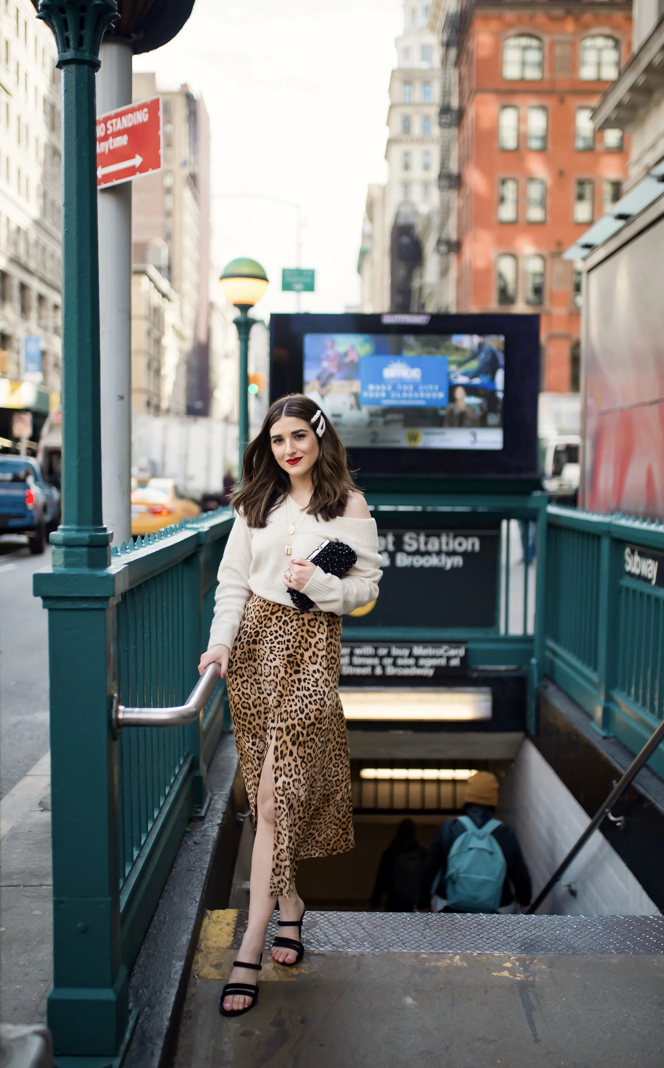 The Instagram Likes Debate // Leopard Midi Skirt + Beige Sweater 
