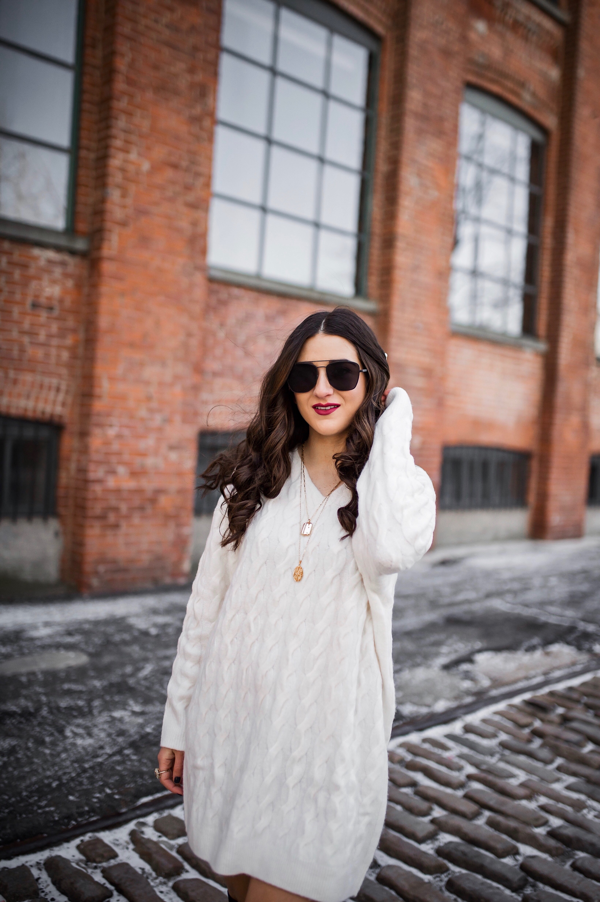 Are You Making This Business Mistake? Chunky White Sweater Dress Over The Knee Boots Esther Santer Fashion Blog NYC Street Style Blogger Outfit OOTD Trendy Shopping Girl What How Wear Industry Relationships Mindset Work Career Important  Lesson Boots.JPG