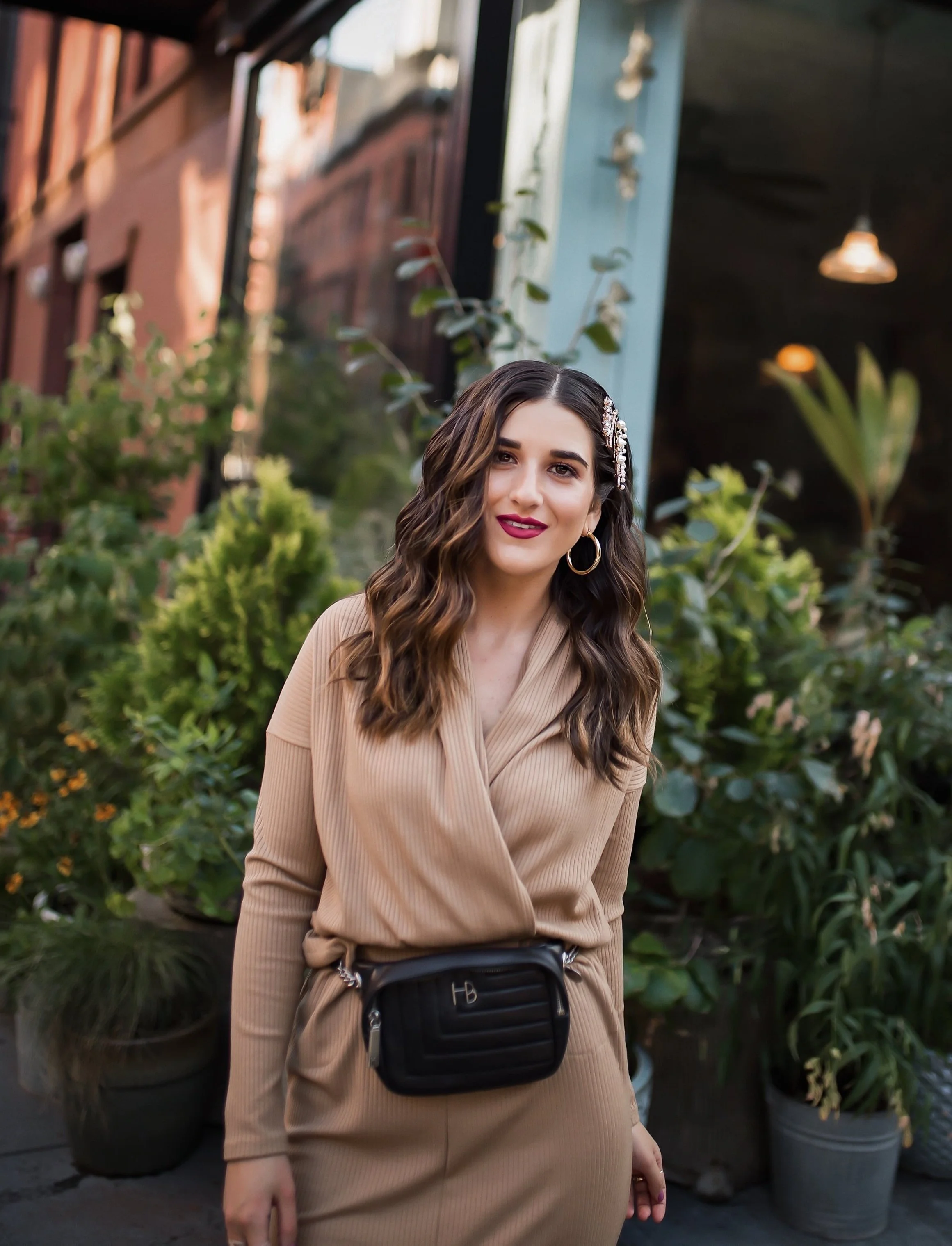 2020+Blogging+Goals+Tan+Sweater+Dress+Black+Sock+Boots+Esther+Santer+NYC+Street+Style+Blogger+Trend+Hair+Clips+Photoshoot+West+Village+Inspo+Gold+Hoop+Earrings+Jewelry+Belt+Bag+Henri+Bendel+Girl+Women+Outfit+Winter+Fall++Shopping+Sarah+Liller+Slit+Buy.jpg