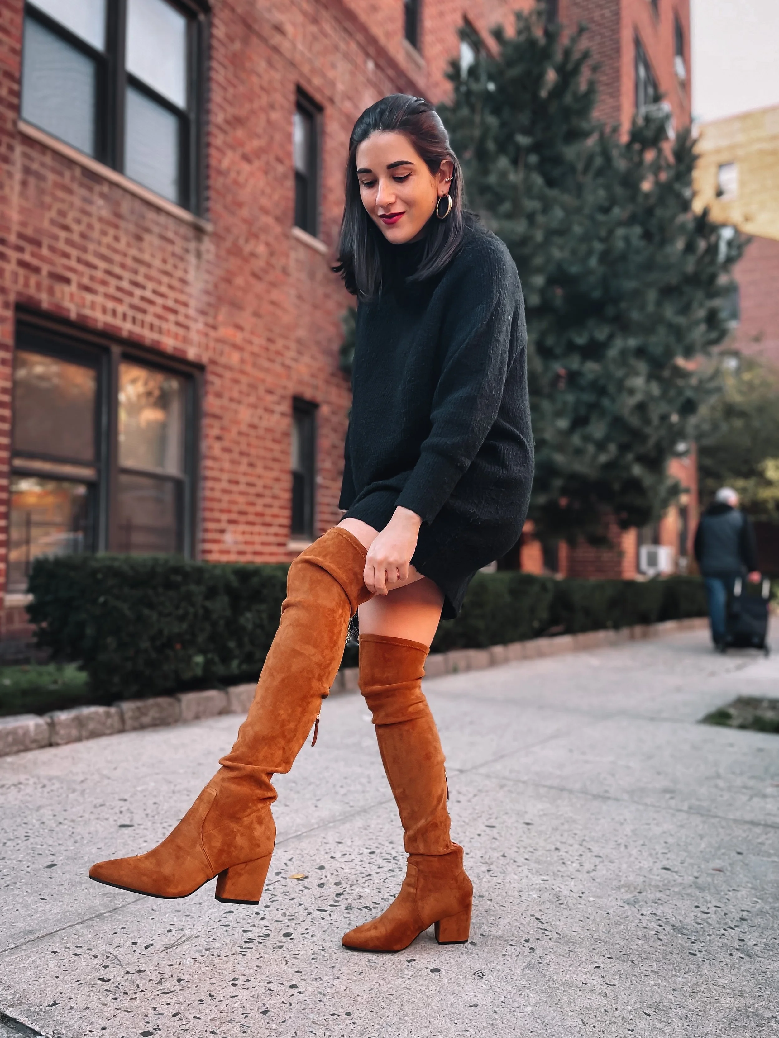 Brown Boots Outfit Boots Winter Fell Denim Outfits With Light