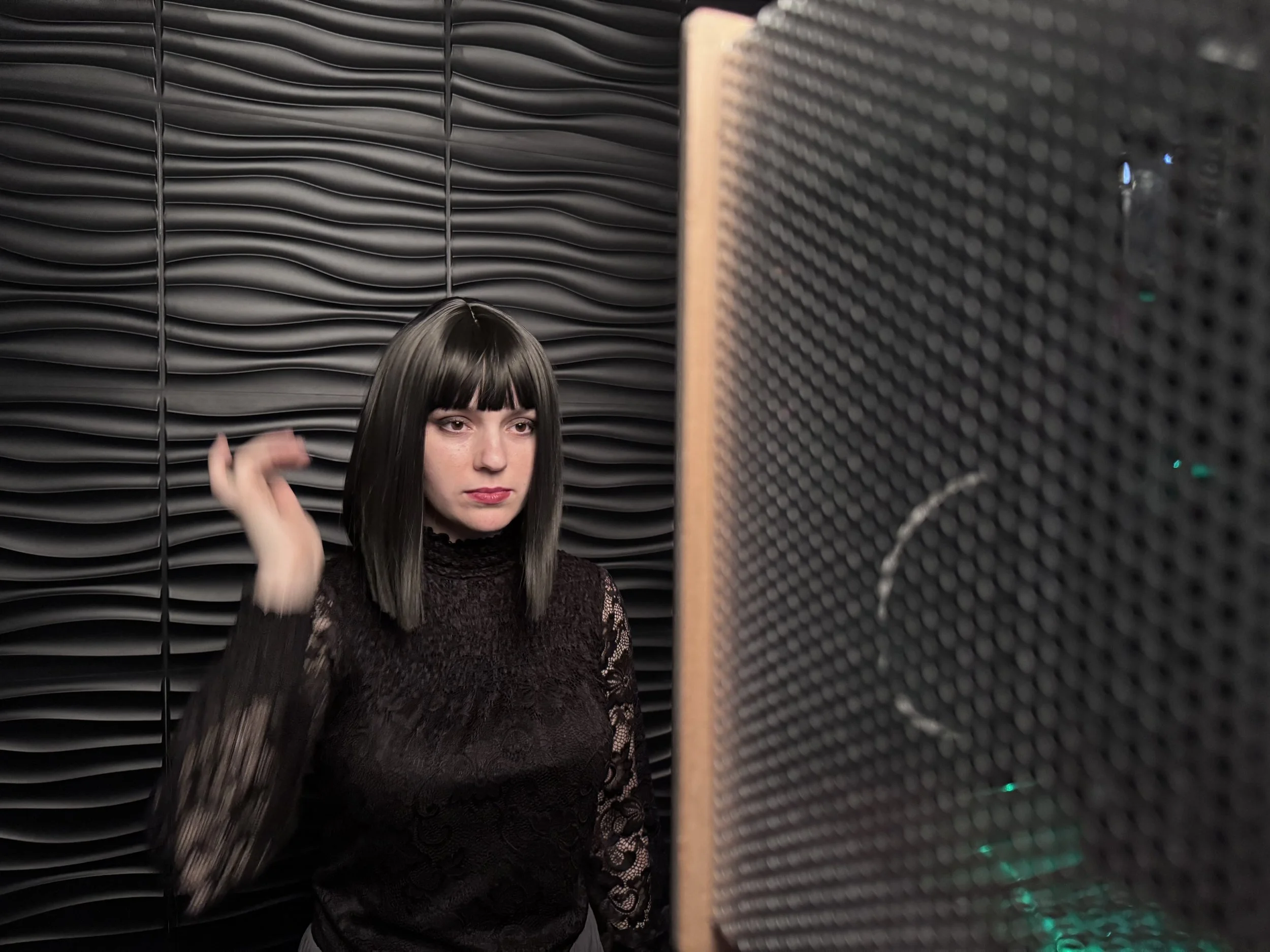 Madison with Klixbot version one testing and having fun in the booth