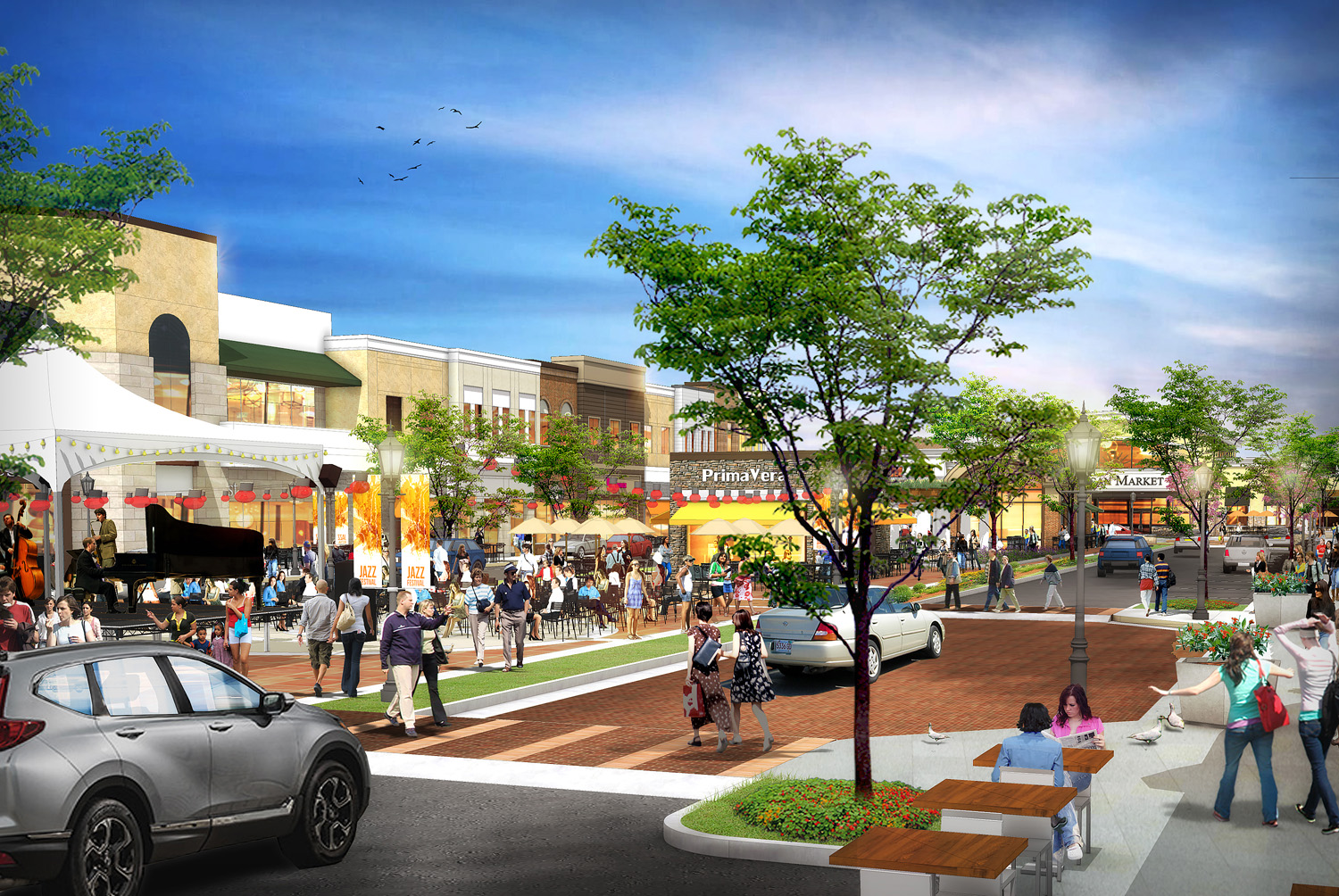  Tuscan Village Festival Market (Rendering by Prellwitz Chilinski Associates) 