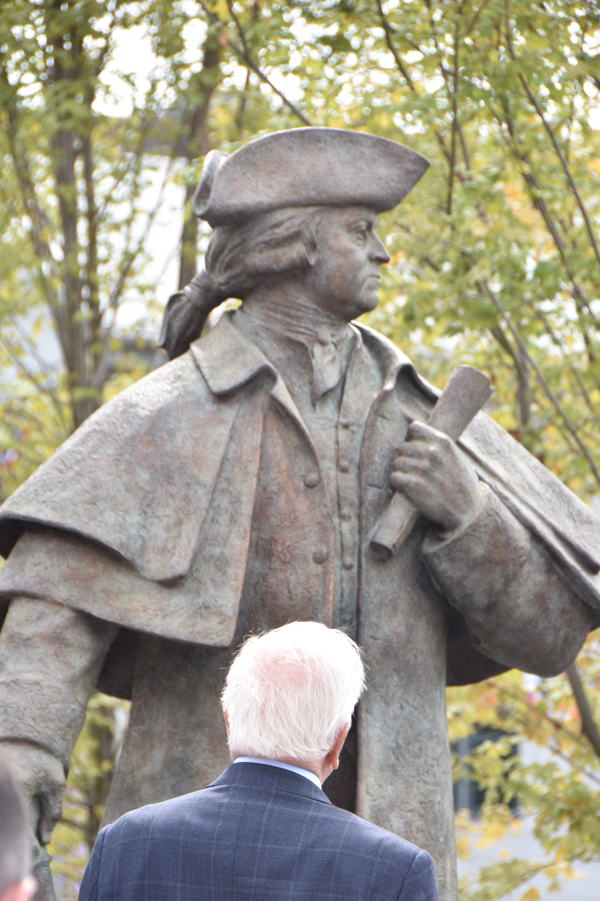  David McCullough at the unveiling of the John Adams statue 