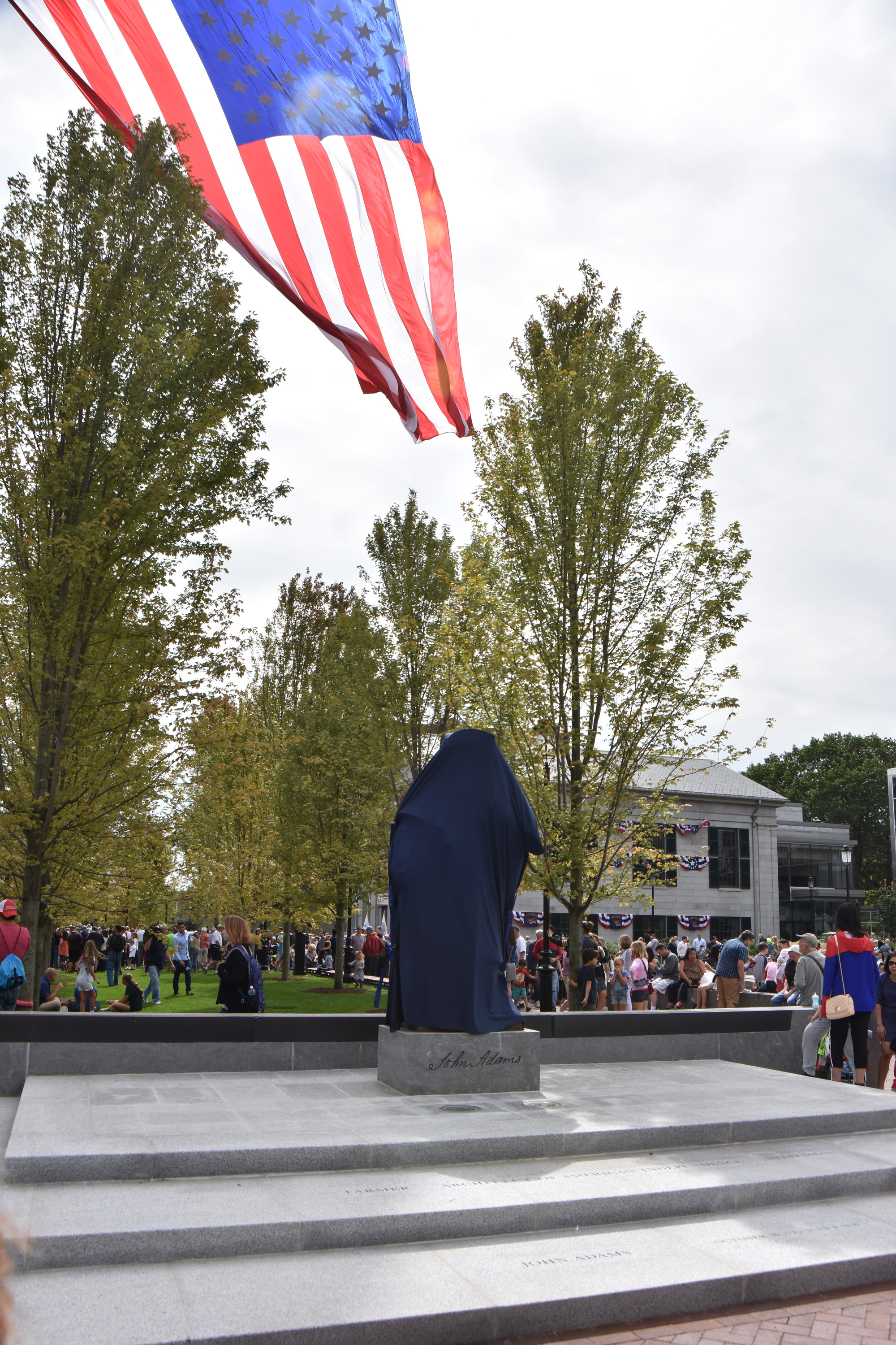  Getting ready to unveil the statue of John Adams 