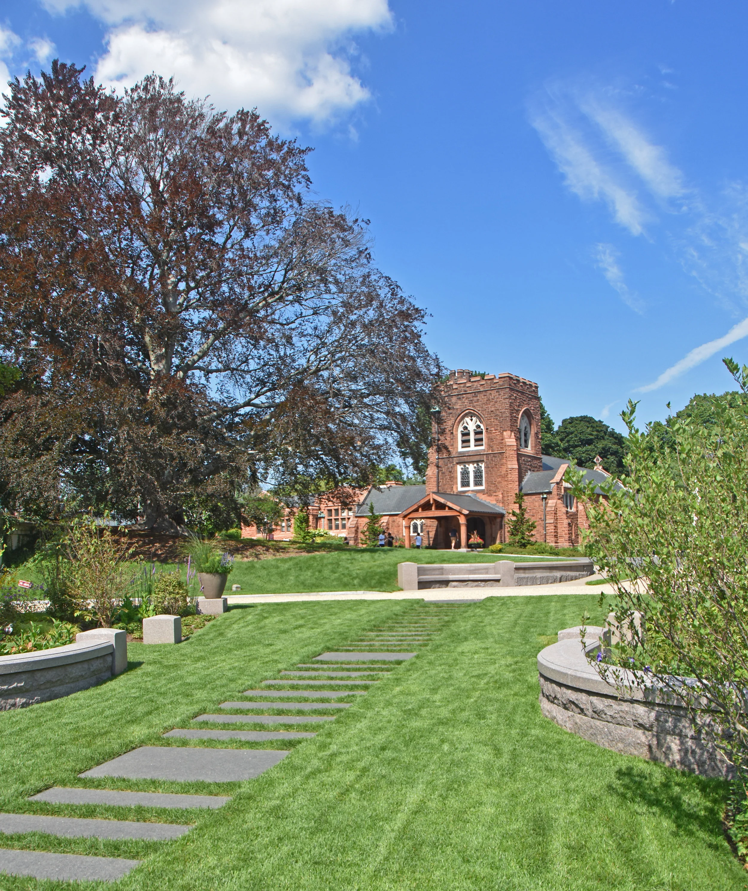 View looking toward Caroline’s Path and Story Chapel. (photo by Jo Oltman)