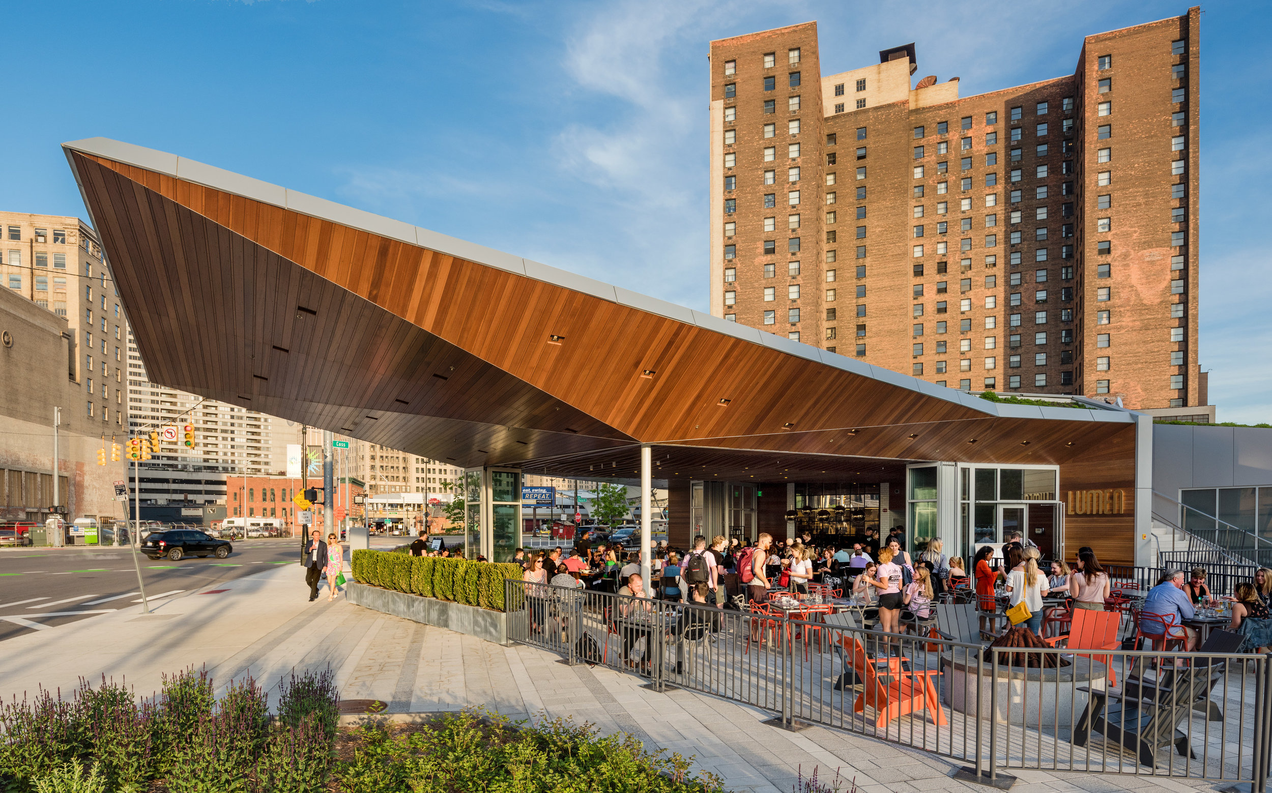  Lumen restaurant at Beacon Park in Detroit (photo by Anton Grassl) 